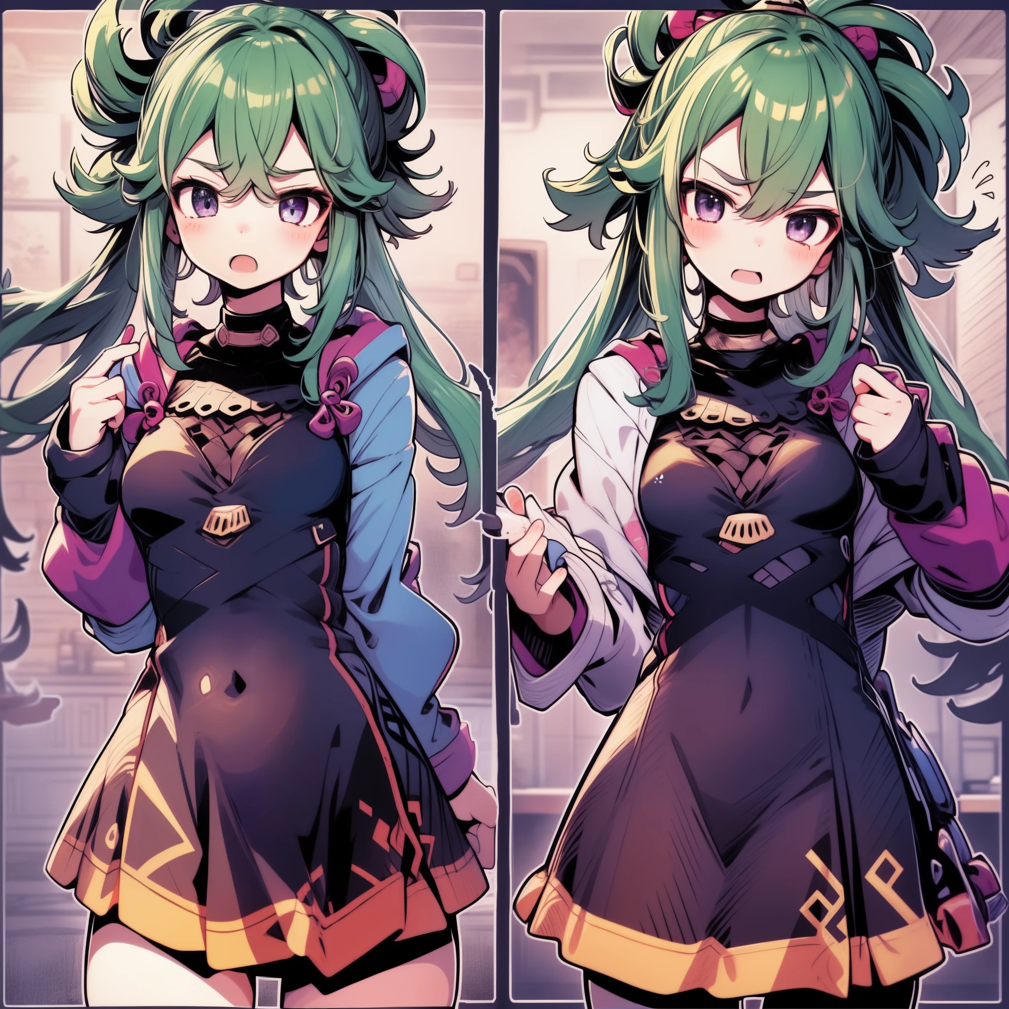 1 Cute Girl,9 tables,9 poses and expressions,Different emotions,10