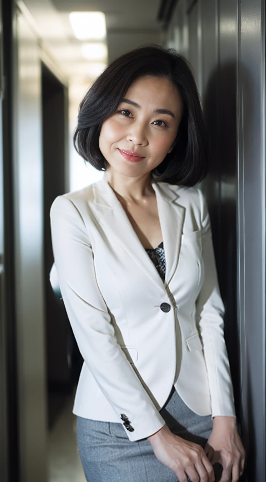 Business suits、a short skirt