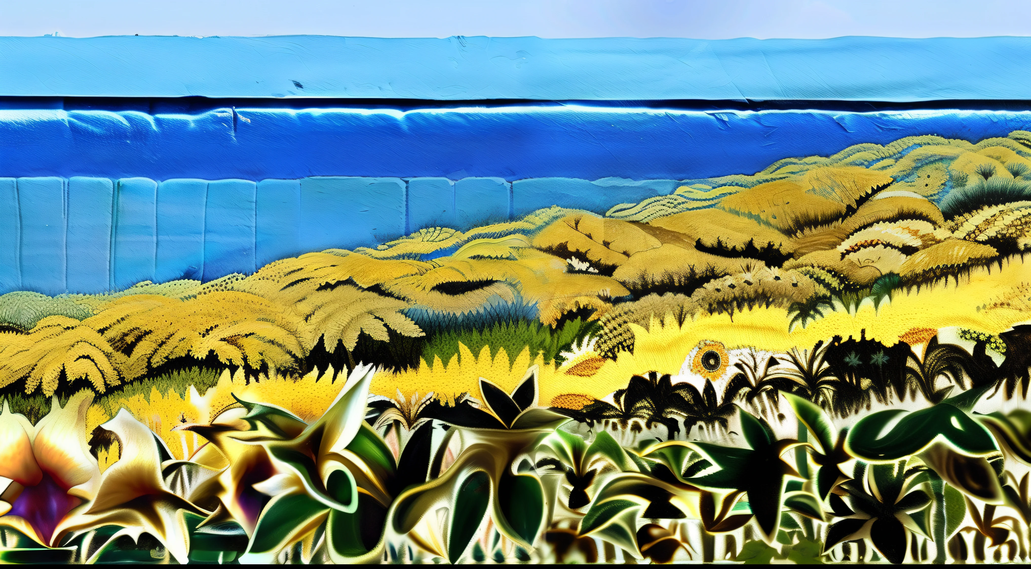 (Alfombra de flores naturales, tapete de flores festivo ).Crea una fascinante obra de arte abstracta con un enfoque en la fluidez y el movimiento. Utilice una paleta de colores rica y diversa, Blend tones seamlessly to evoke a sense of continuous movement. Explore the interplay between softness, Suave, Sharp shapes, Dynamic edges. Deja que los colores sangren y se mezclen, giving the impression of swirling currents or energetic vibrations. Incorporar elementos de la naturaleza, like gentle curves that resemble ocean waves, Vibrant bursts reminiscent of blooming flowers, or power lines that resemble gusts of wind. He fuses these natural motifs with abstract forms to create a harmonious and captivating composition.... Embrace the idea of serendipity and spontaneity while allowing colors and shapes to take shape organically. Anima a la obra de arte a desarrollarse como un viaje, invitar al espectador a explorar e interpretar las profundidades del paisaje abstracto. This work of art should inspire a sense of wonder and fascination.., Atraer a los espectadores a su fascinante mundo de colores y formas. The blend of abstraction and nature will transport observers to a realm of imagination and excitement...., leaving a lasting impression of beauty and creativity.