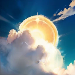 scenecy，and the sun was shining brightly，​​clouds