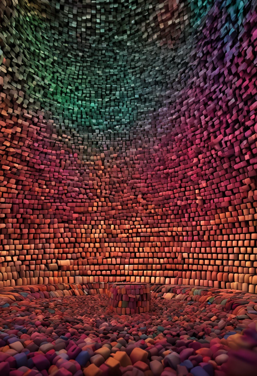 Parede texturizada rgb 32 cores, a random color, tons.