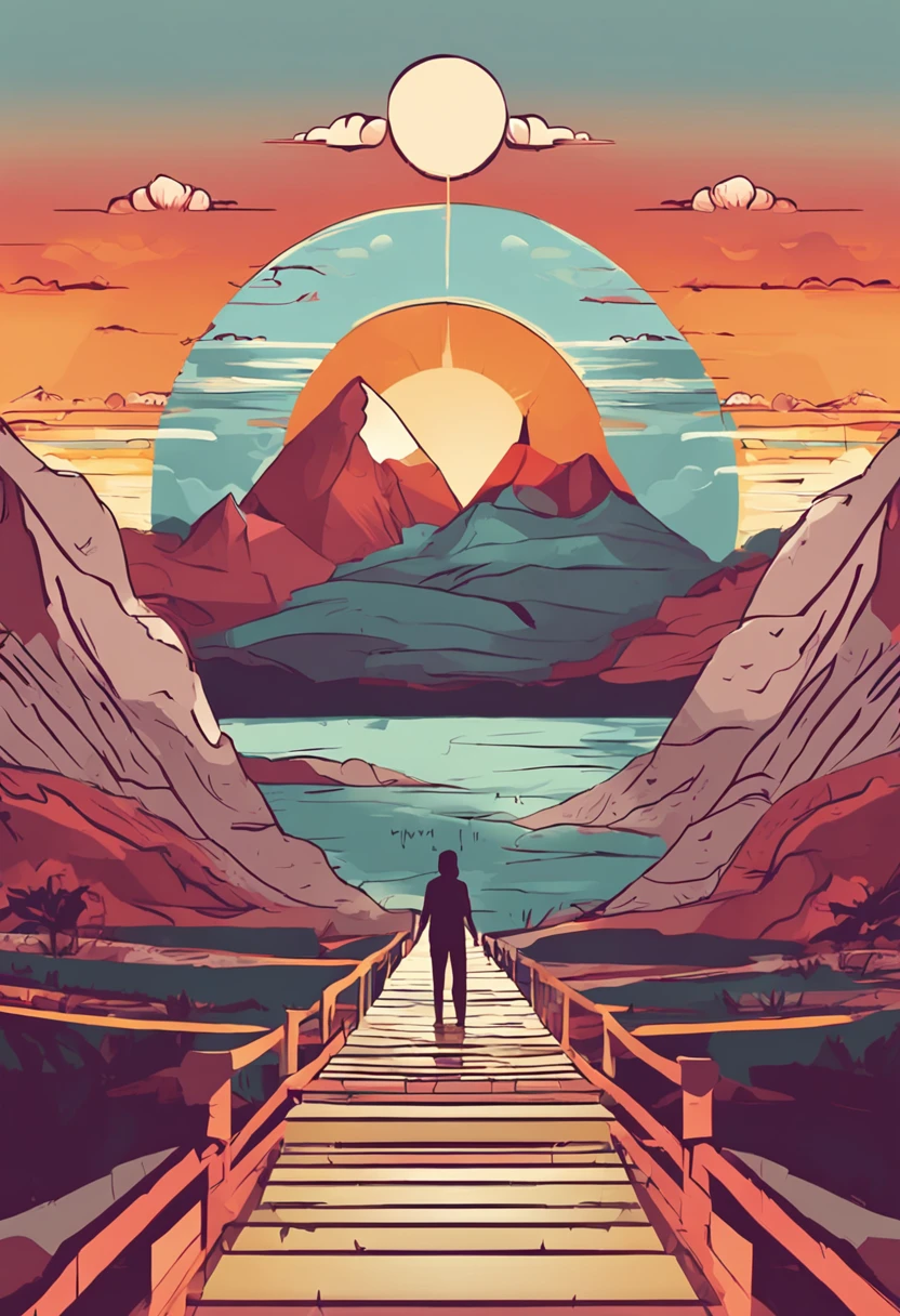 Illustration capturing the moment the sun rises at the top of the mountain」:
grounds: Mountains symbolize elation and goal achievement、The moment the sun rises brings new energy and hope。By meditating on the top of a mountain or watching the sun rise、Positive perspective and energy are enhanced。