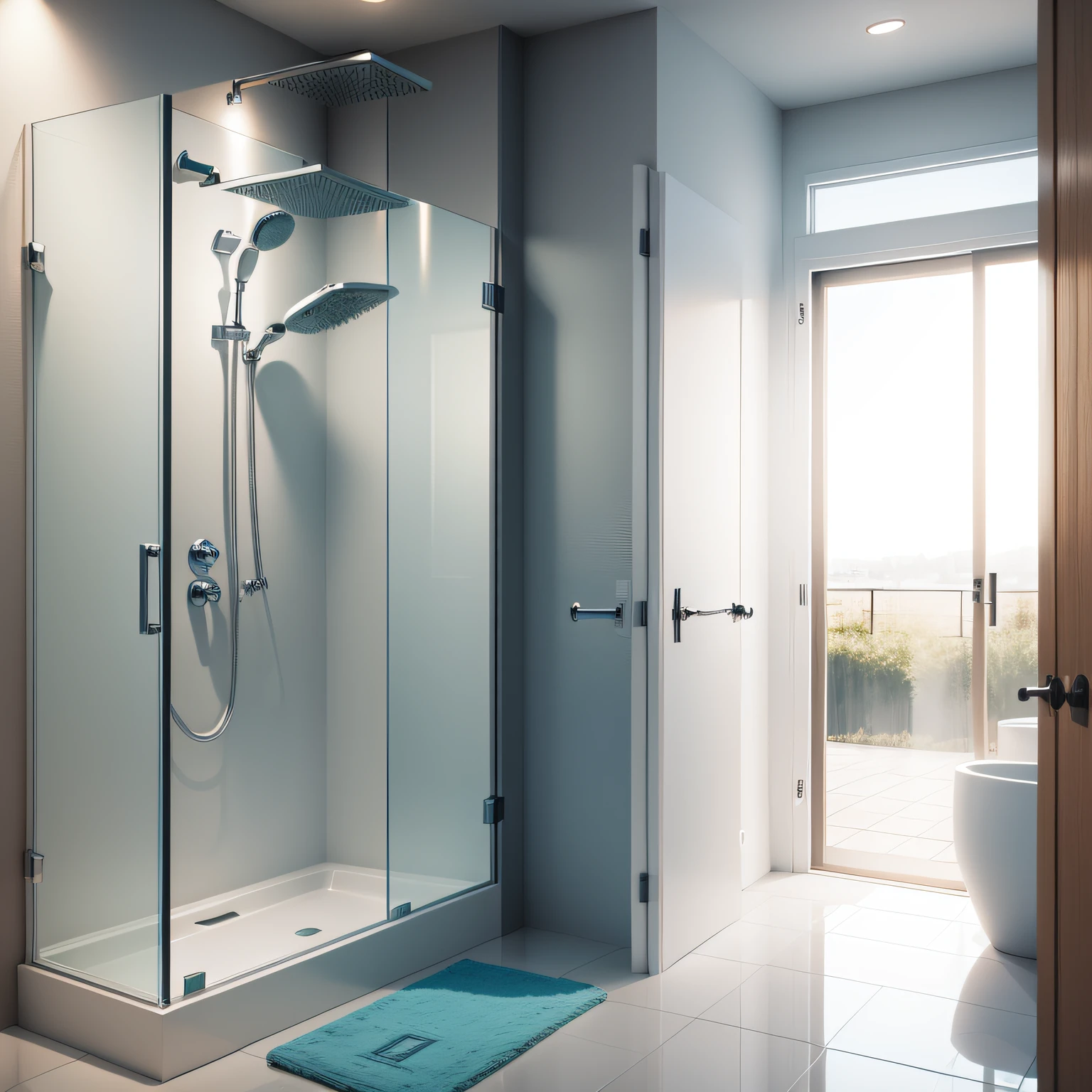 Modern Shower bathroom with The Finishing Touch