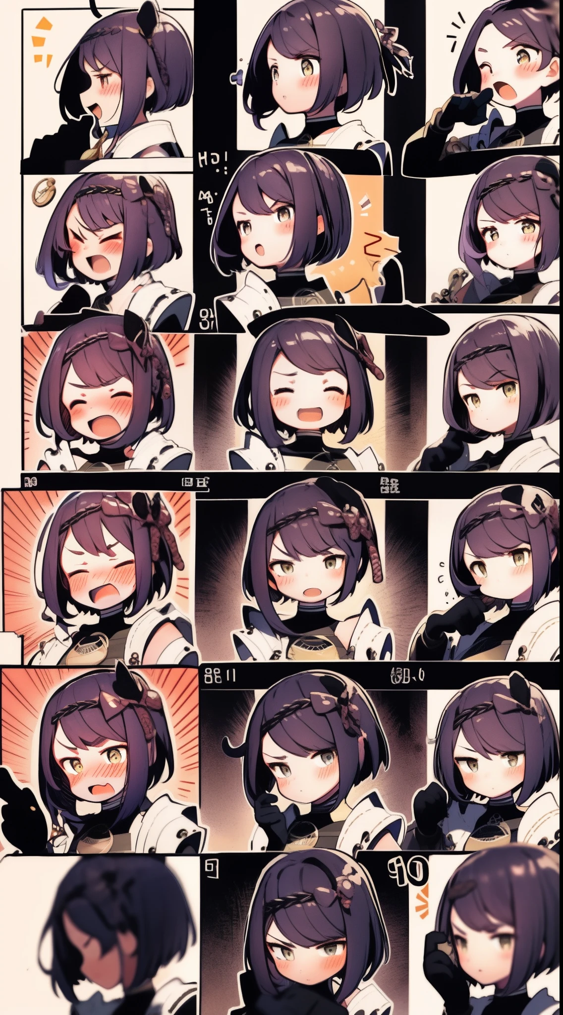 1 Cute Girl,9 tables,9 poses and expressions,Different emotions,10