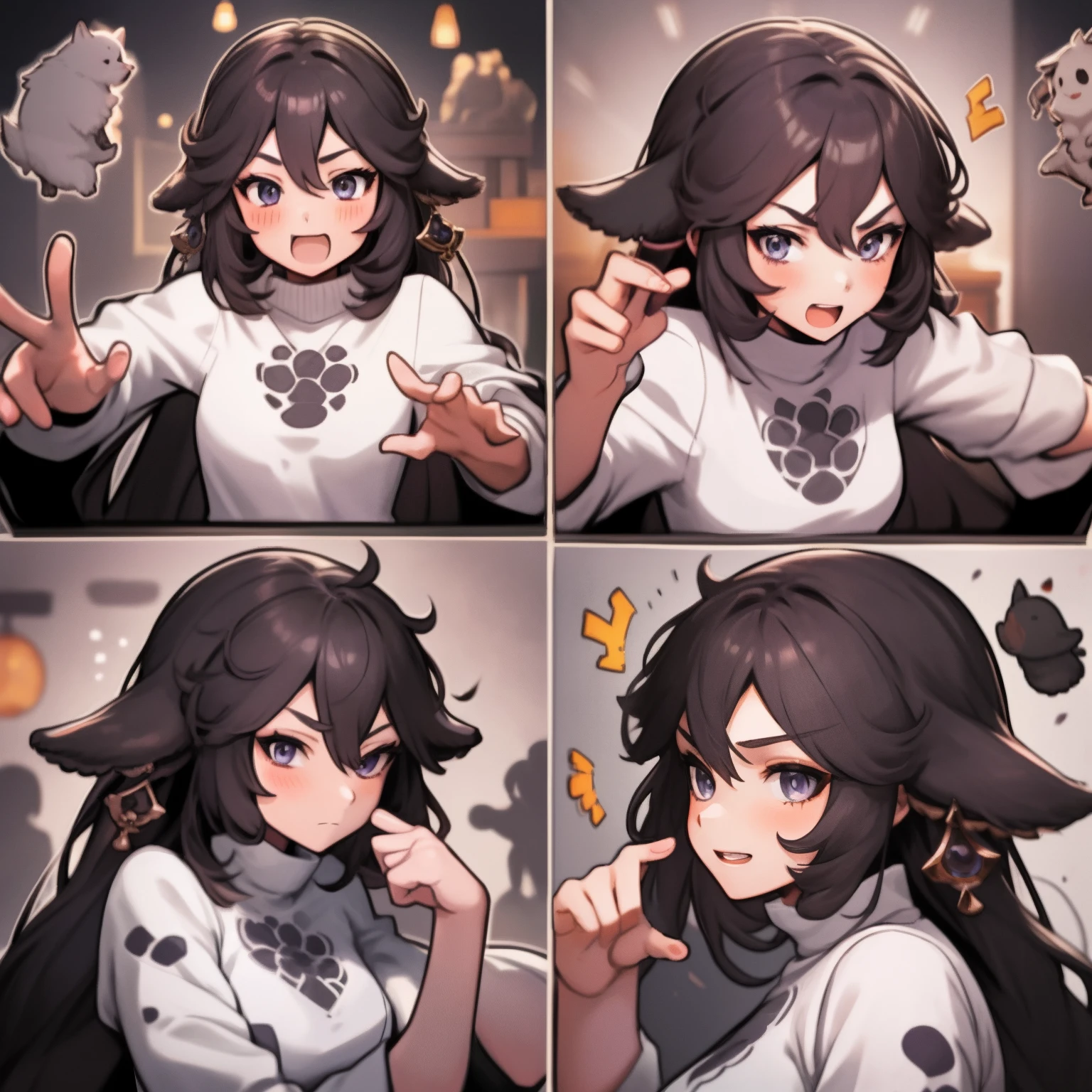 1 Cute Girl,9 tables,9 poses and expressions,Different emotions,10
