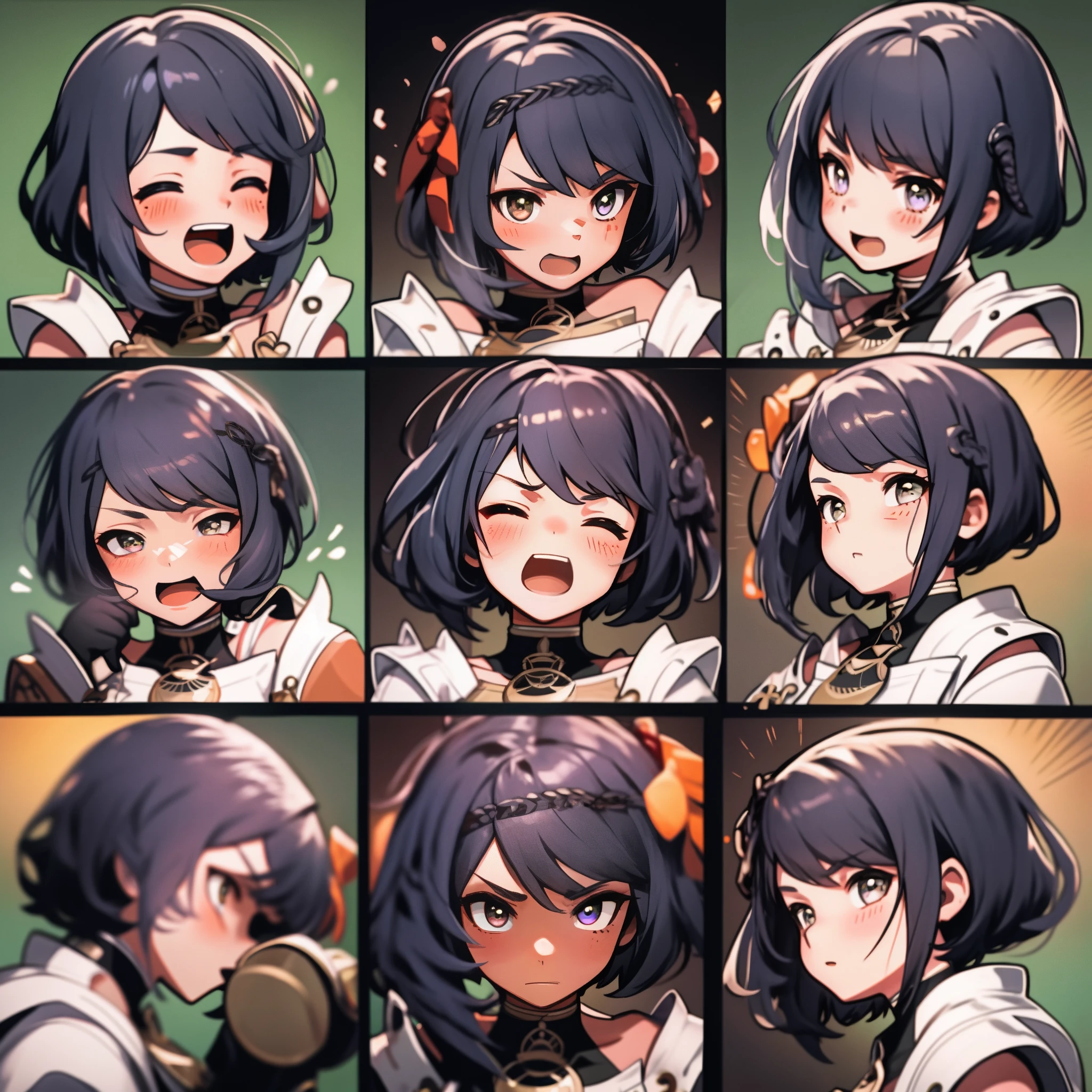 1 Cute Girl,9 tables,9 poses and expressions,Different emotions,10