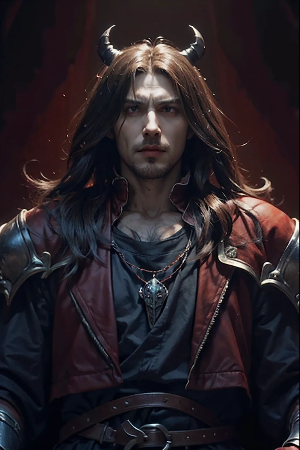 Castlevania Demon Lord surrounding the great legendary Lord Dracula hyper realistic super detailed Dynamic shot
