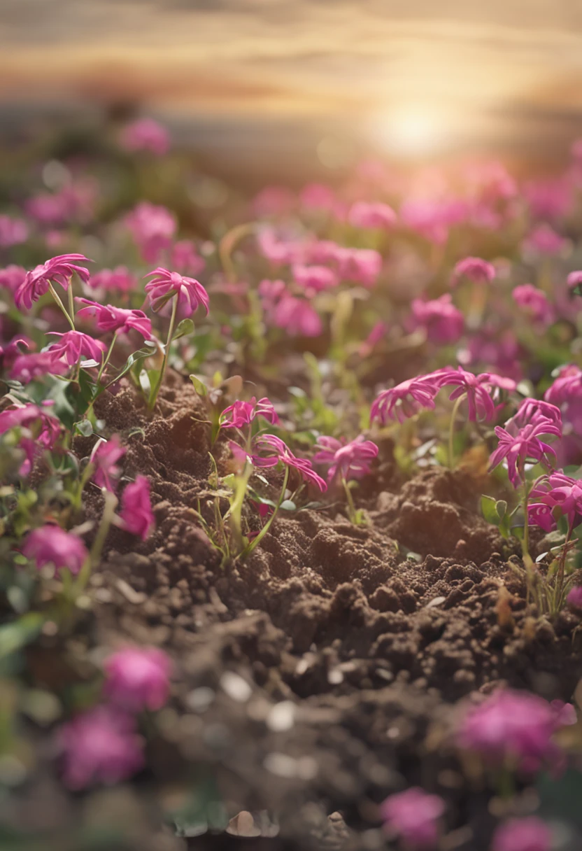 pronpt: 「Hope and new beginnings」
at the moment when seeds sprout from the soil or、Make an illustration depicting how the shoots grow。Imagine a moment of hope and new beginnings。