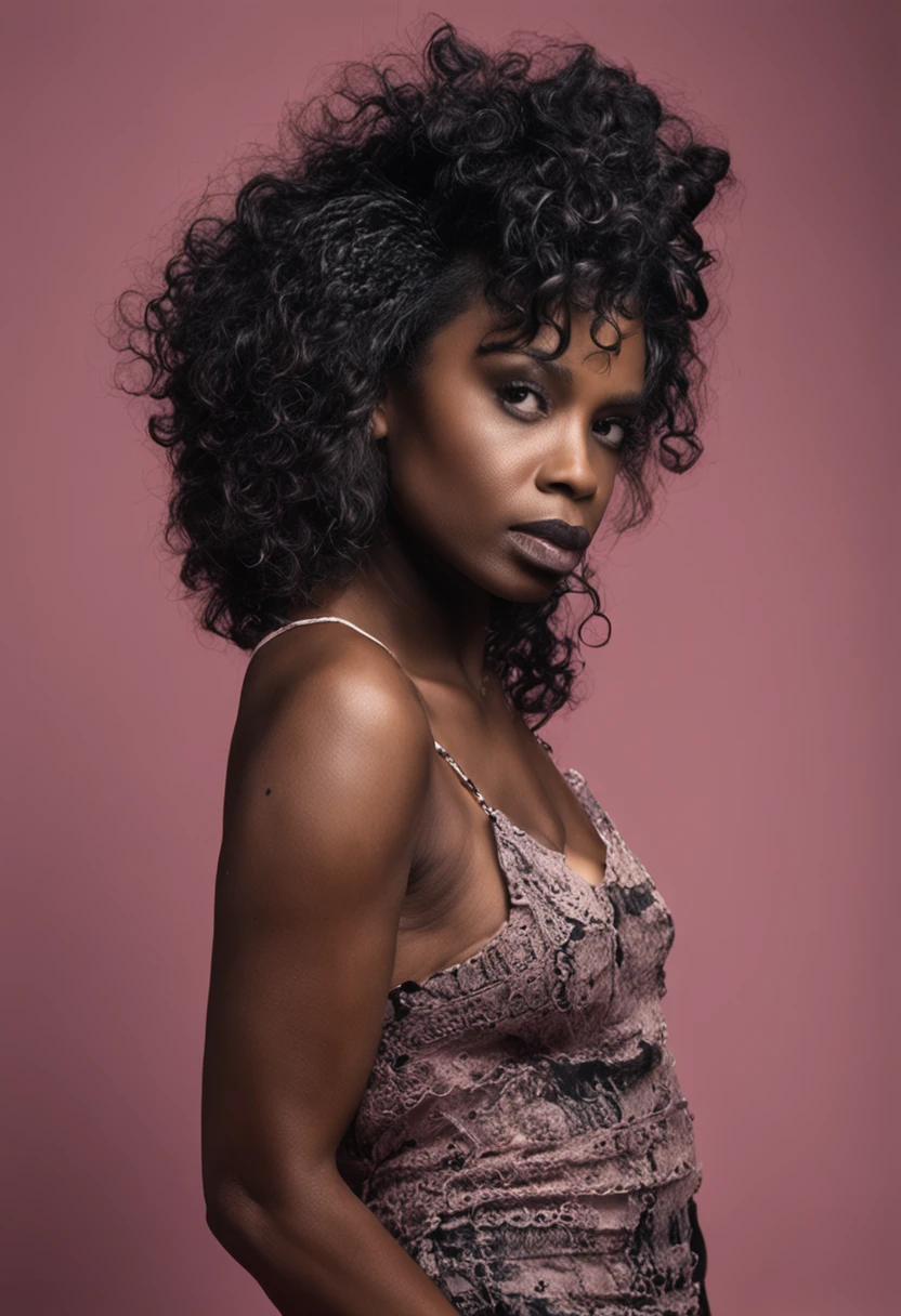 Mulher negra em torno de 40 anos com cabelos cacheados, cabelos cacheados e curtos, cabelo curto preto encaracolado, cabelos curtos e cacheados, franja encaracolado, cabelos cacheados muito curtos, cabelo encaracolado preto, Messy curls, Rolo e branco, Cabelos Negros Cacheados Cabelos pretos naturais