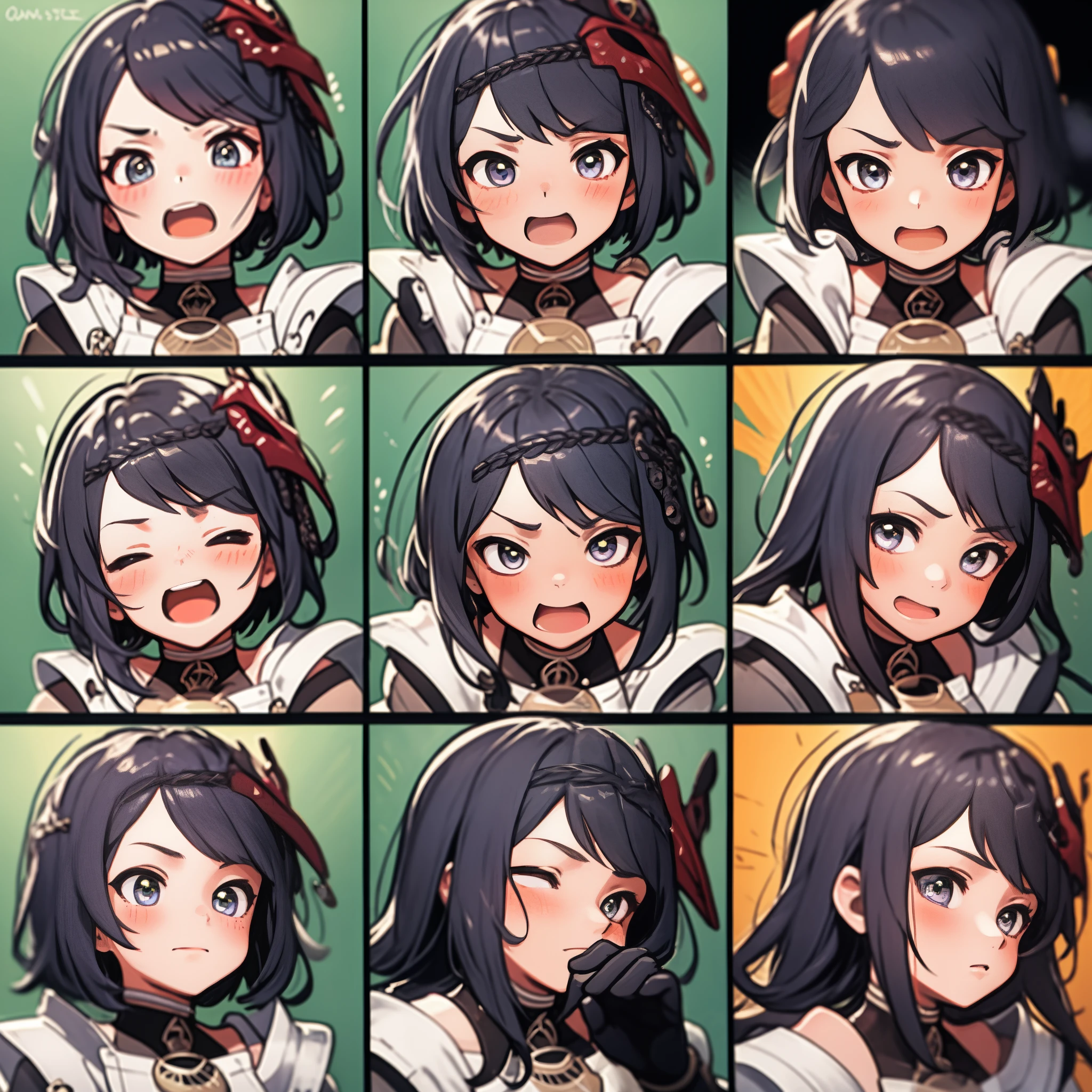 1 Cute Girl,9 tables,9 poses and expressions,Different emotions,10
