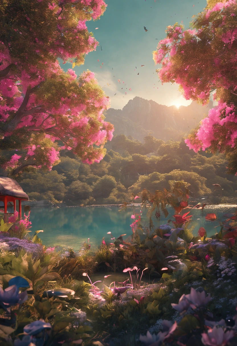 pronpt: 「Moments of gratitude and joy」
a person々There are scenes and scenes to appreciate the beautiful scenery of nature、Create illustrations depicting symbolic elements that express joy。Imagine moments of gratitude and joy。