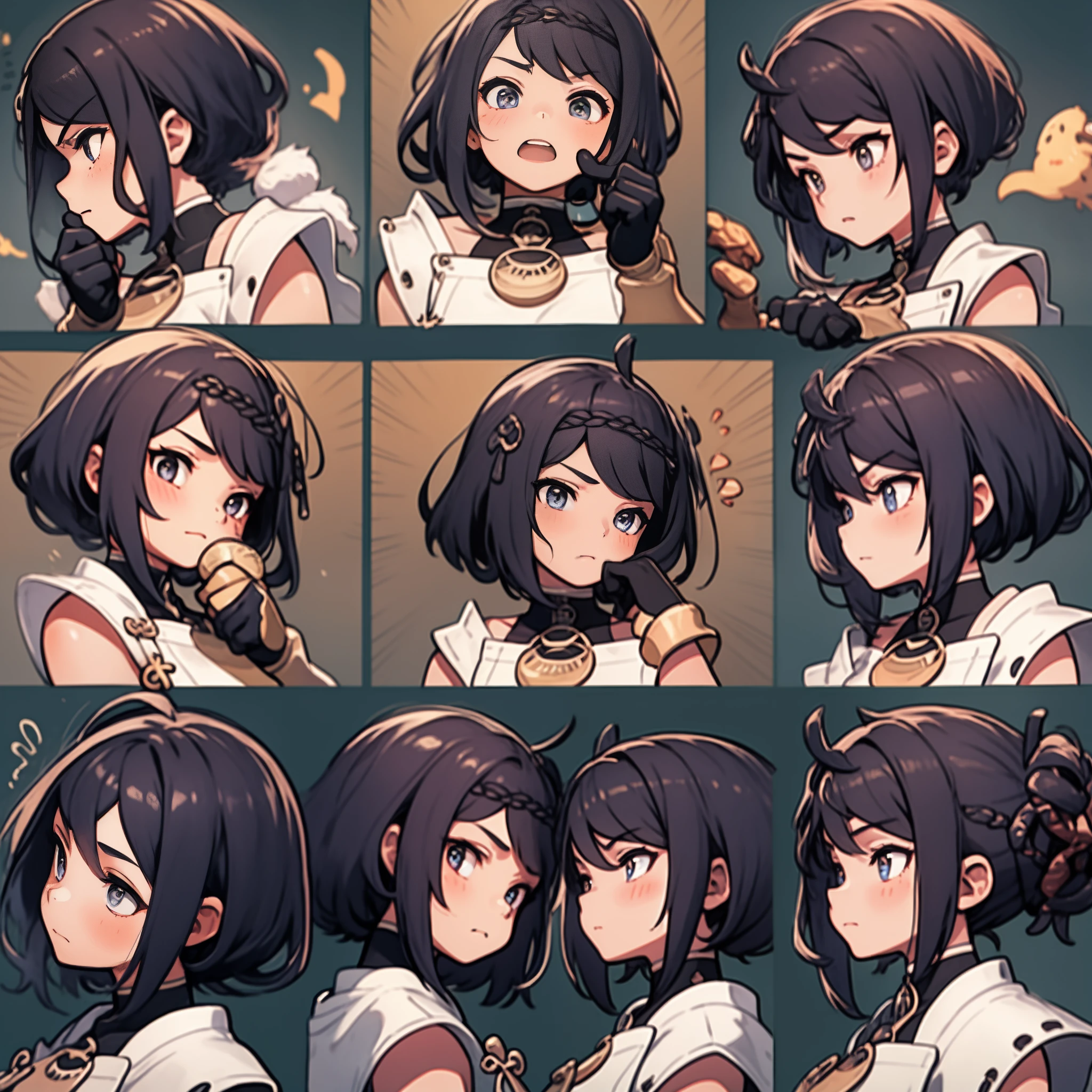 1 Cute Girl,9 tables,9 poses and expressions,Different emotions,10