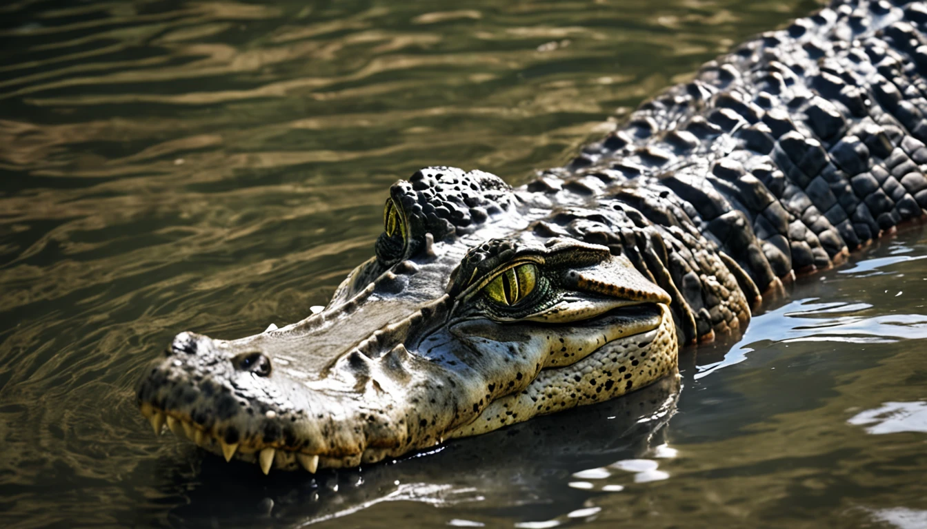 many saltwater crocodiles near ocean islands