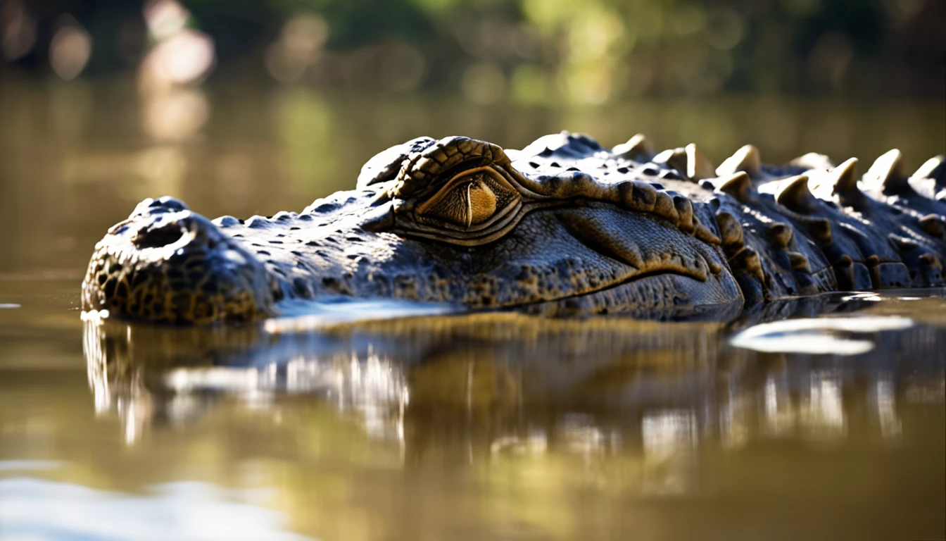 many saltwater crocodiles near ocean islands