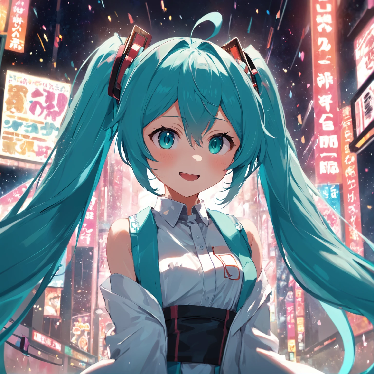 miku,Birthday picture，limpid，Smile