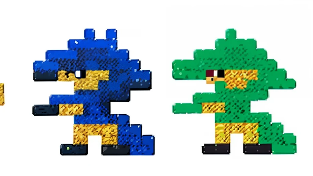 鸟山明风格,Flat pixel games《dragon quest》,Game monster design,(a Oriental Dragons:1.4),Full body like,16-bit pixels