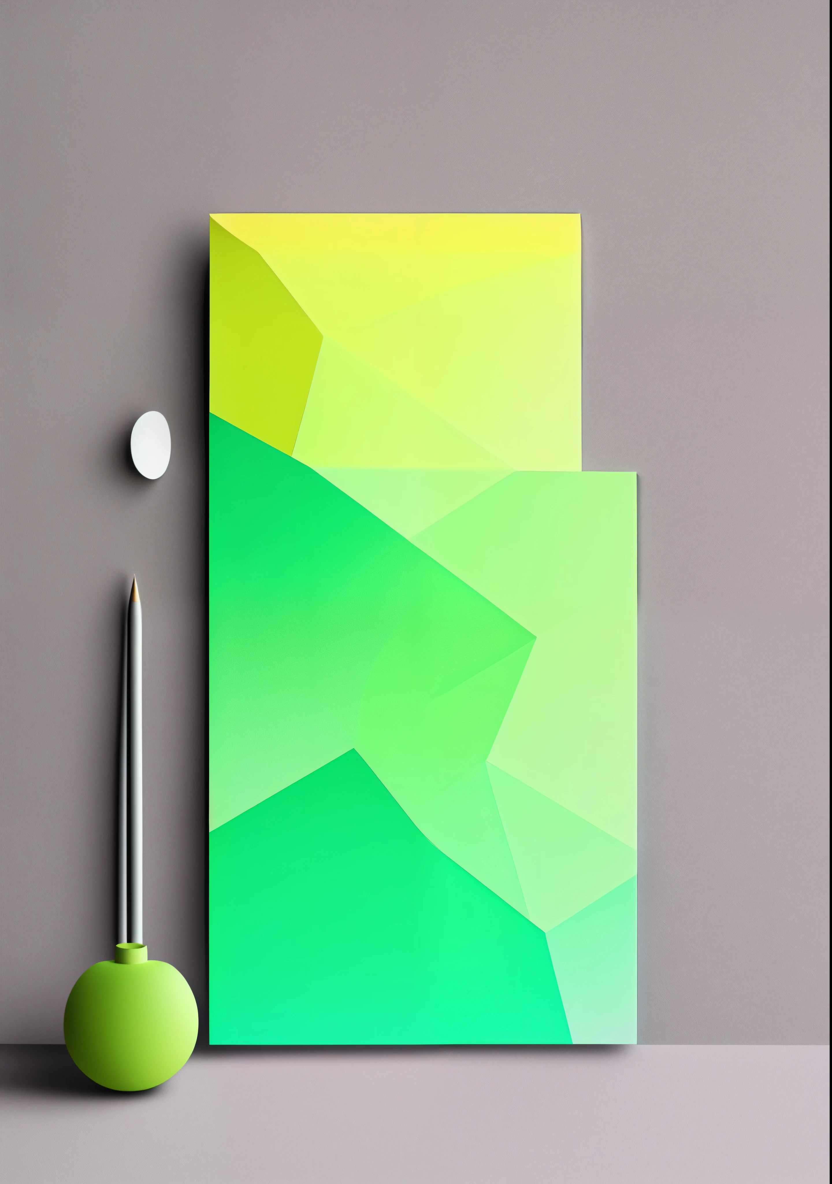 A simple minimalist notepad page template, full page, lime vibrant green, minimal, modern, cutting edge, super clear, vibrant gradient colour , cinematic, material.
