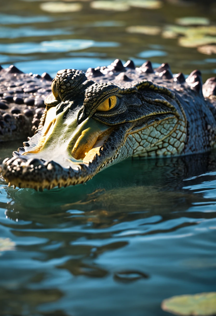 many saltwater crocodiles near ocean islands