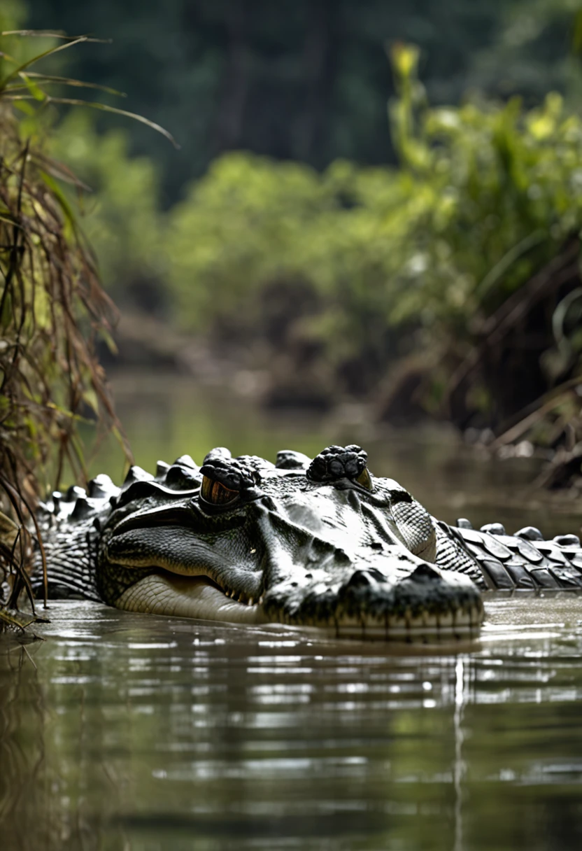 saltwater crocodile attacks on soldiers in the swamps Ramree Island in Burma