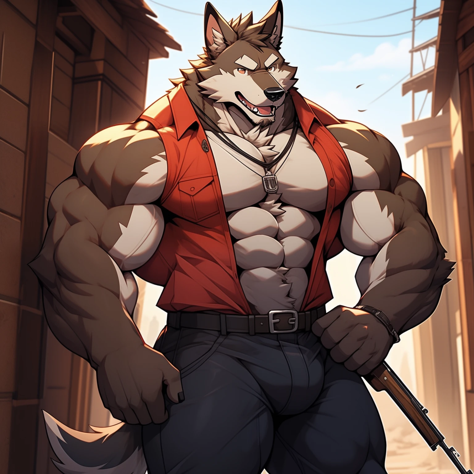 ((((High resolution, best quality, masterpiece, high detailed))))
Dungeon,
(Hungry Wolf, anthro, muscular wolf, furry, red eyes, Dark skin, red hair,)
jock strap, toppless,
Sweat vapor, Crying, embarrassed, blush,
Kneeling, Arms behind head, Bondage, Spread legs in BDSM, gargantilha,noose,chain, couple, Rape