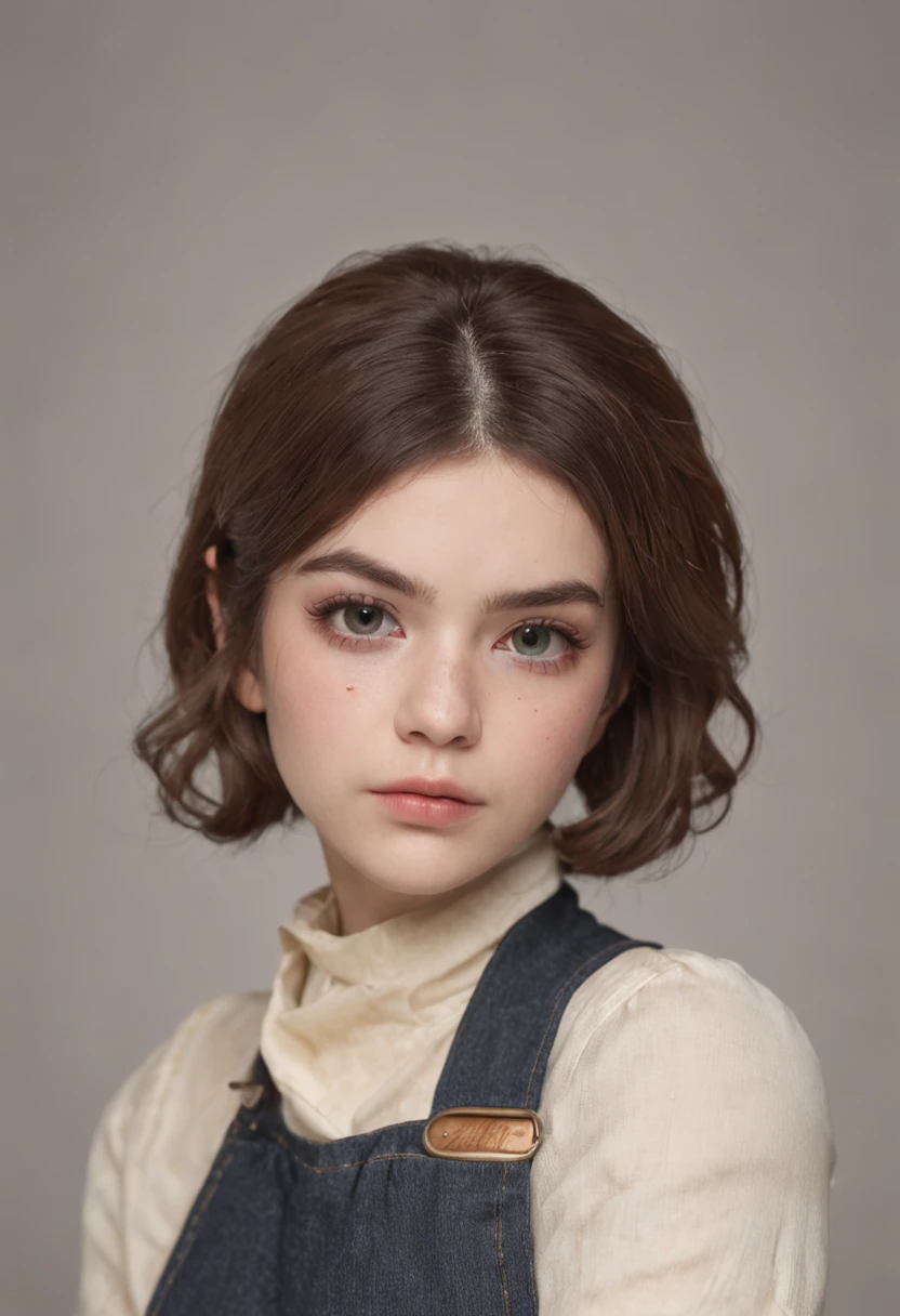 Italian、drooing eyes、Short hairstyle、 fat girl、Grumpy face