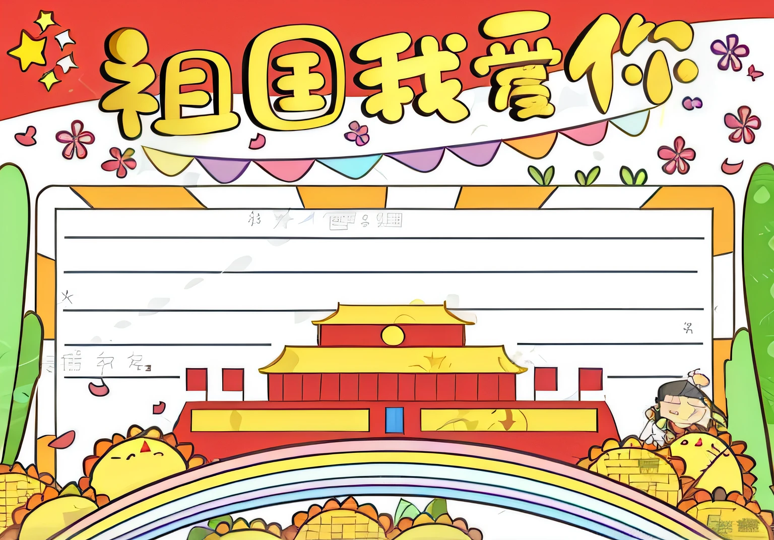 Cartoon pictures of Mexican themed birthday cards，With tacos and rainbows, color page, Middle metaverse, 中 国 鬼 节, highschool background, Chiba Yuda, ( Colorful ), 🚿🗝📝, Temple background, line art illustration, election poster, temple fair