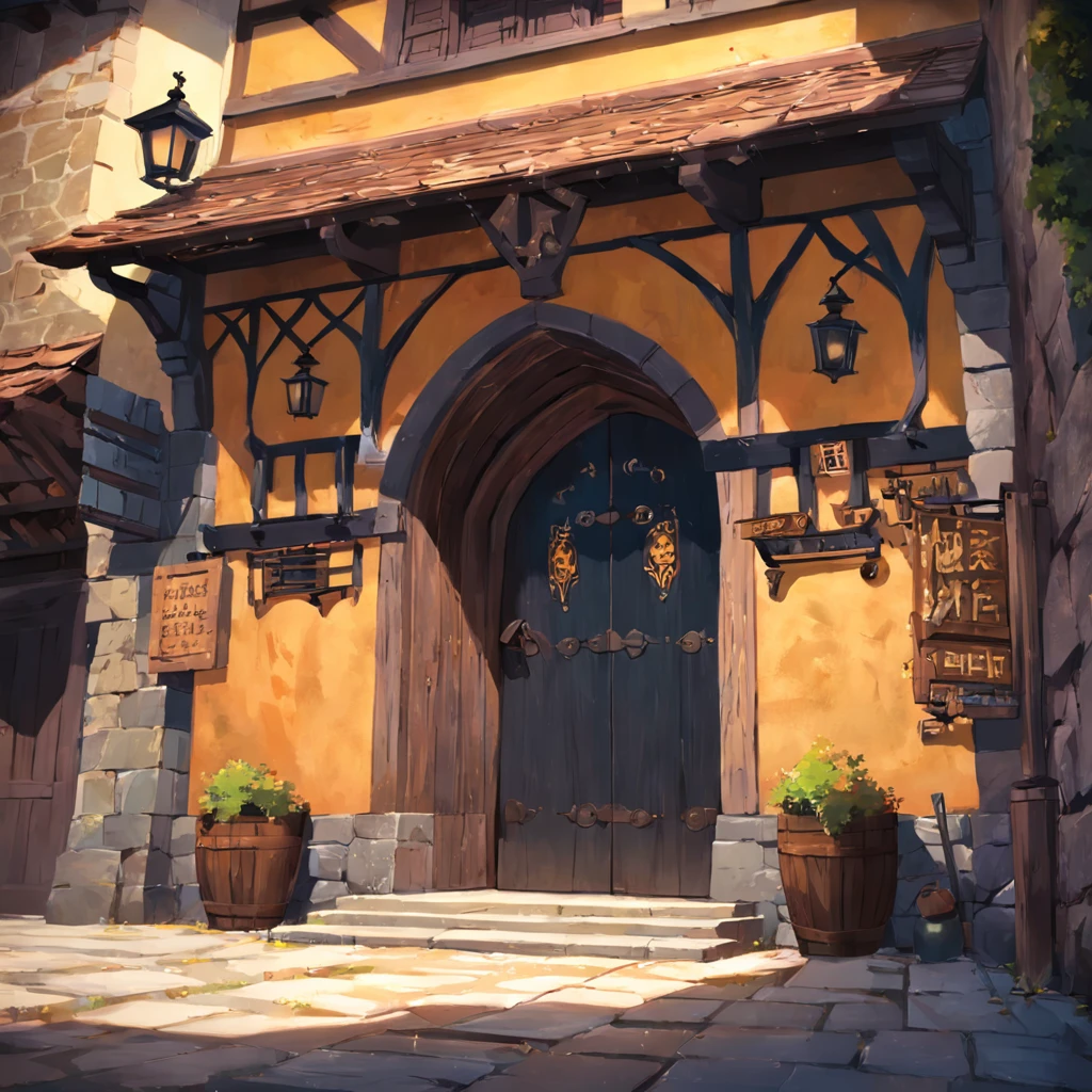 porta de uma taberna medieval