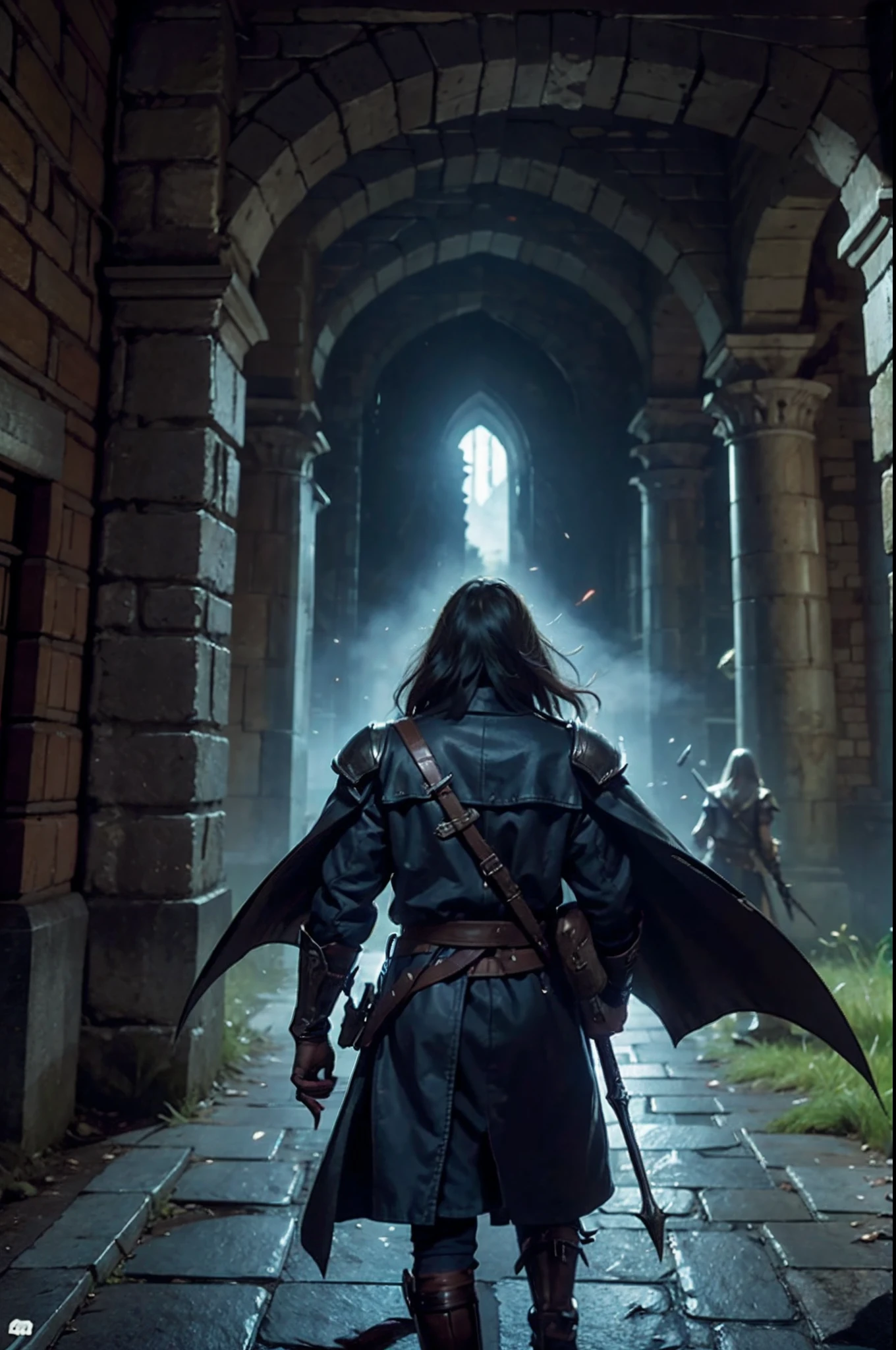 Composez une description vivante du monde sombre et gothique de 'Castlevania: Lords of the Shadows.Explore the treacherous landscapes, Obsessive castles, and the epic battle between the Brotherhood of Light and the Dark Ones. Highlight the journey of protagonist Gabriel Belmont as he embarks on a quest to defeat evil and save the world from the grip of supernatural creatures. Plongez dans la riche narration du jeu, Action intense, and complex traditions that captivate players in this action-adventure masterpiece."Sharp details super super detailed hyper realistic very sharp details high resolution
