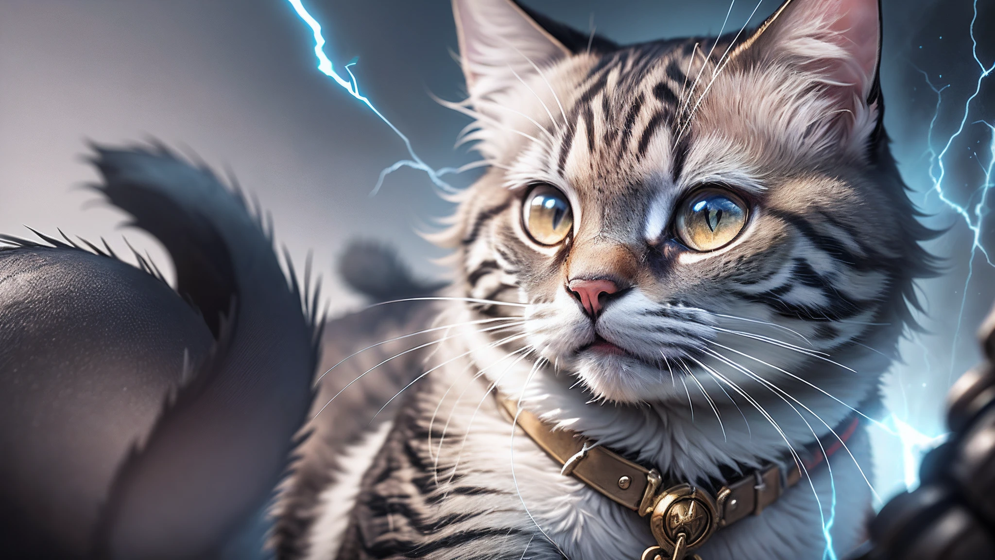 Cat Armor Details
User
Make a detailed image prompt with technical tips of a cat in armor
ChatGPT
Clear! Here's a detailed image prompt of a cat in armor:
Image:
The image depicts a cat in majestic and imposing armor. He's standing in a combat pose, his front paws raised and his sharp claws exposed. The cat is of the Maine Coon breed, known for its large size and lush coat. Their coat is dark gray, with silvery reflections, which glow in the light. Each strand of fur appears to have been expertly intertwined with metal threads, giving it a metallic appearance.
Technical details:
The cat's armor is made of a mixture of metal and leather. Armor plates cover your chest, back, and flanks, providing additional protection. The plates are detailed with intricate carvings, which depict feline motifs such as claws and sharp teeth. Some parts of the armor are slightly oxidized, showing the passage of time and evidencing the battles faced by the cat.
Around the cat's neck, there is a collar of armor that extends to the shoulders, protecting its vital throat. The collar is also adorned with small inlaid jewelry, which captures light and adds a touch of elegance to the cat's appearance.
The cat's front paws are protected by armor gloves, which cover each finger and have sharp tips like claws. The gloves are flexible enough to allow the cat to move with ease, but robust enough to provide defense during a battle.
Piercing eyes peer out from behind small slits in the armored face mask. The cat's pointed ears emerge through cutouts at the top of the mask, giving it a fierce and determined appearance.
In the background, one can see a mountainous landscape, with dark clouds indicating that a storm is approaching. The wind blows around the cat, causing its fur and the flag attached to its armor to flutter.
Esper