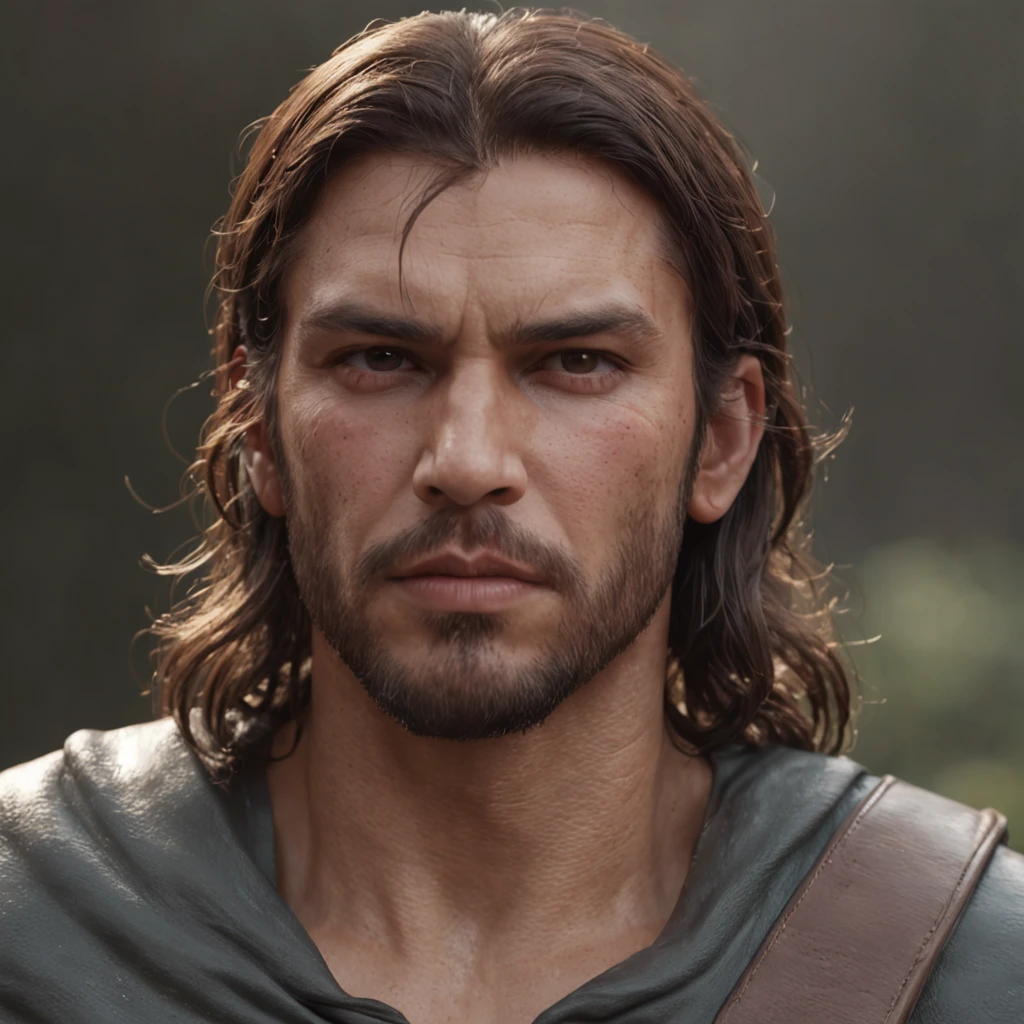 (Professional 3D rendering:1.3) de (Realistic:1.3) Foto de arte mais bonita do mundo,Features soft, bright male heroes, ((Epic hero fantasy rough muscular man wet hero angry look long hair short beard and fierce expression in dynamic pose, fantastic location, majestoso ambiente desordenado)), corpo inteiro 8k unidade render, action shot, poros da pele, very dark lighting, sombreamento pesado, circunstanciado, Rosto detalhado, (vibrante, fotogrdeia realista, Realistic, Dramatic, Escuro, foco nítido, 8k), (Old leather clothes damaged by bad weather:1.4), ((((Use peles)))), (intrincado:1.4), decadente, (altamente detalhado:1.4), pintura digital, rendering by octane, art stations, Conceito-Arte, liso, foco nítido, illustration, germe da arte, (Loish:0.23), Wlop Ilya Kuvshinov, e Greg Rutkowski e Alphonse Mucha Gracias, (global ilumination, studiolight, Light Volumetric), chuva forte, floating particles, patife, fantasia, Onze, corpo inteiroesbian, ((Fundo escuro e antigo da cidade:1.3)),CGSesociedade,art stations