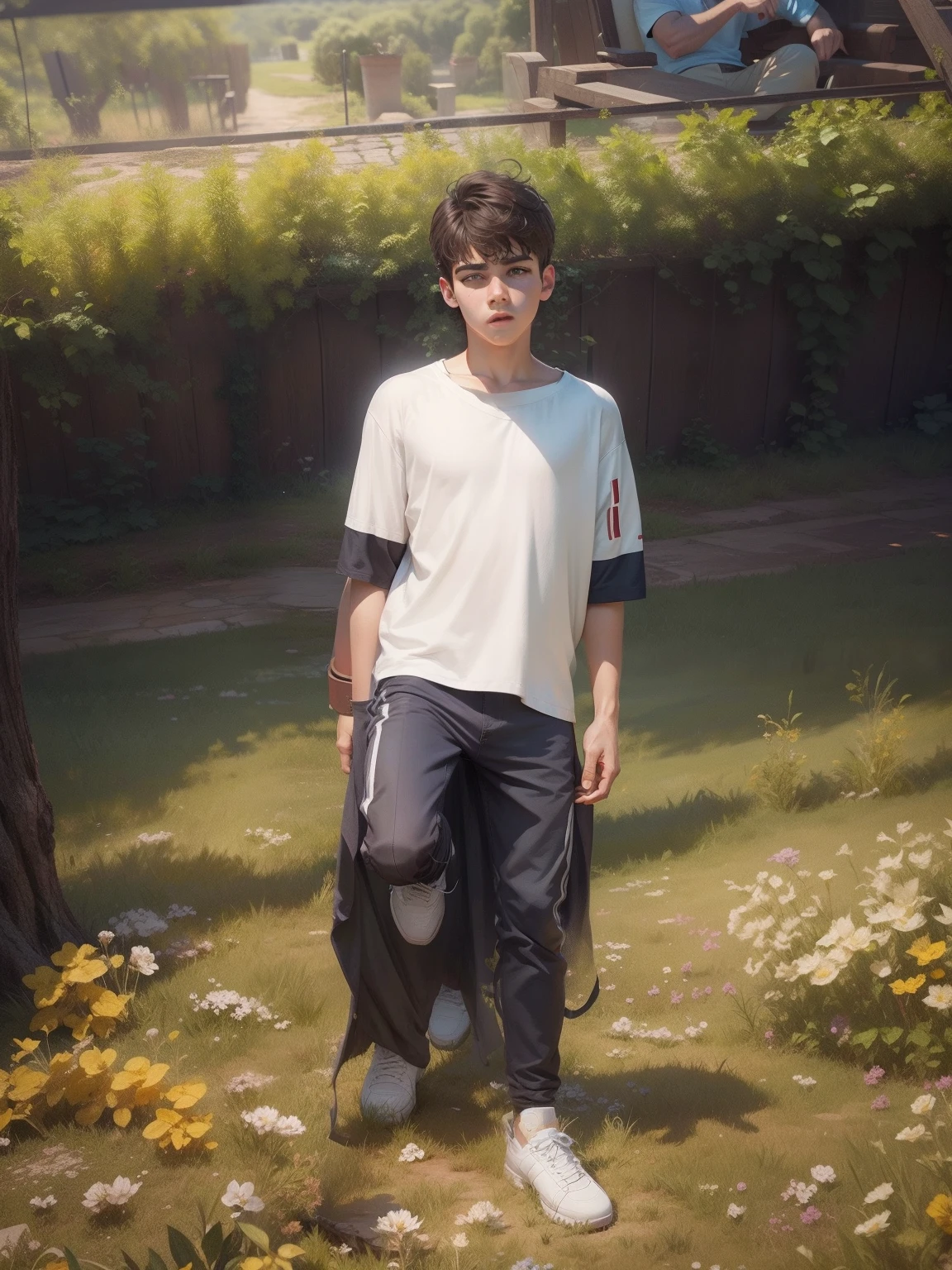 Change background hansome boy realistic face,8k, ultra realistic court