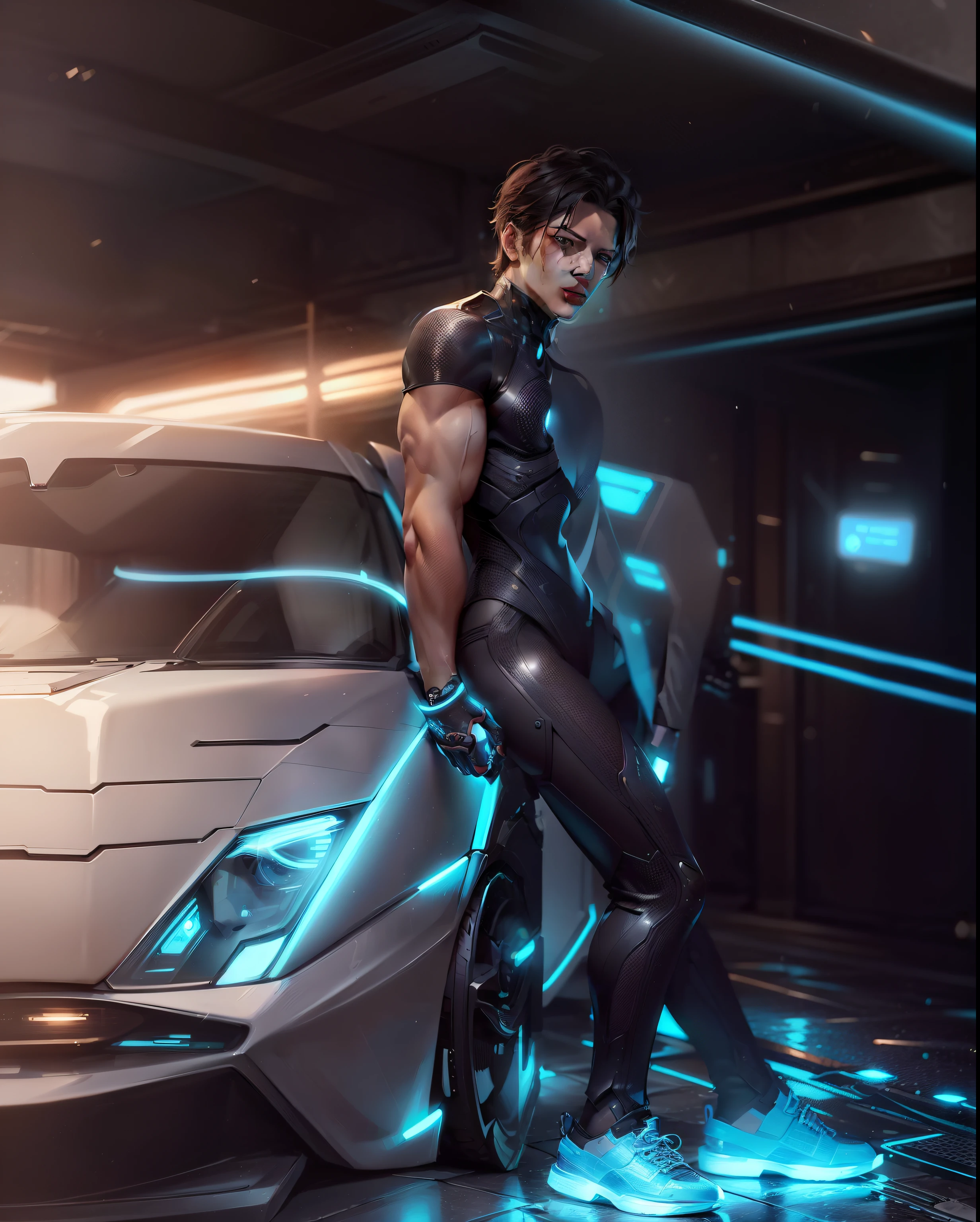 Handsome boy with realistic face change futuristic background realistic hyper quality