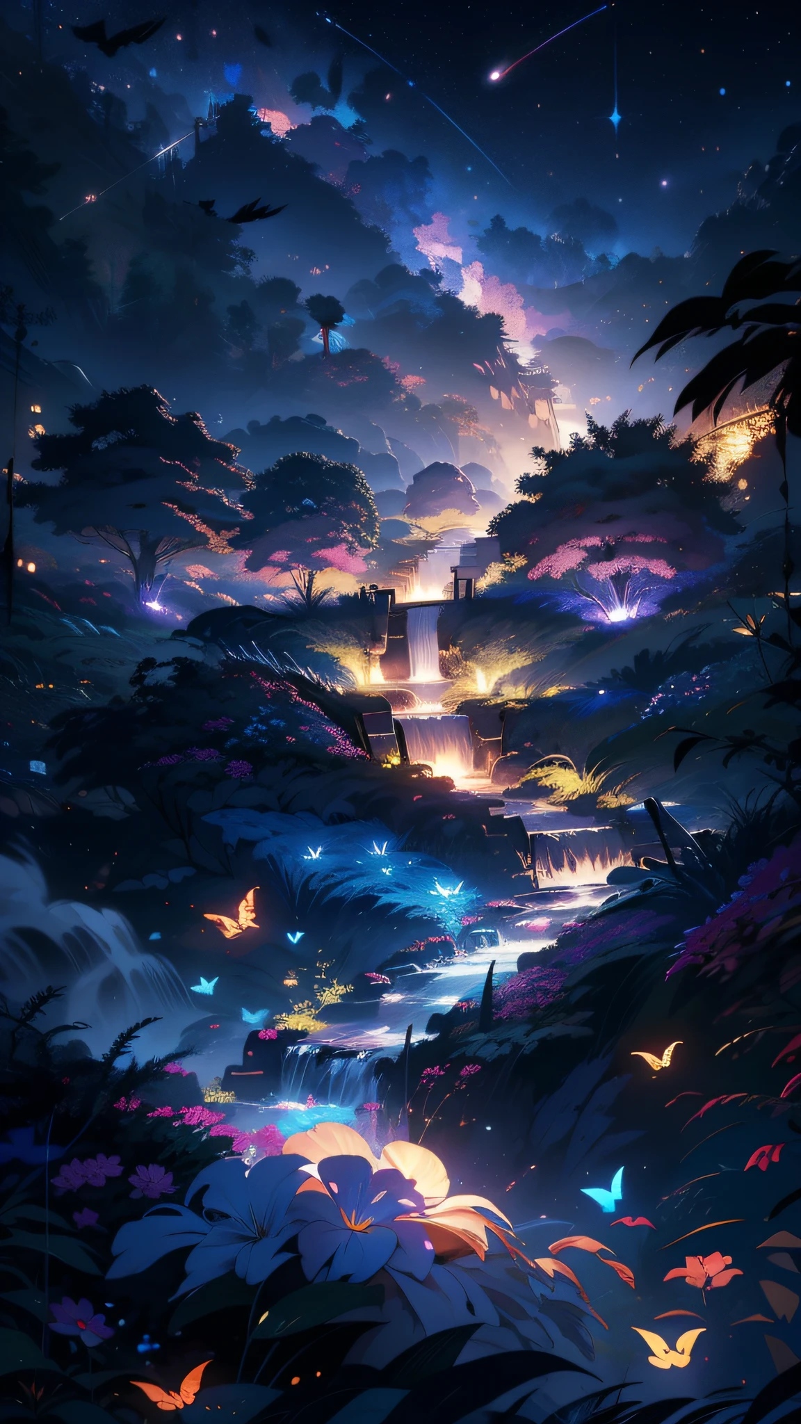 Master Parts, Gorgeous, landscape, (((DDIM_Humadim))), natta, florals, garden, Starry sky, constellation, magnifica, Vista, Water, hot, Heartfelt, peaceful, meteors, cosmic, Magic, magia, Granular, righteous, ((fireflys))