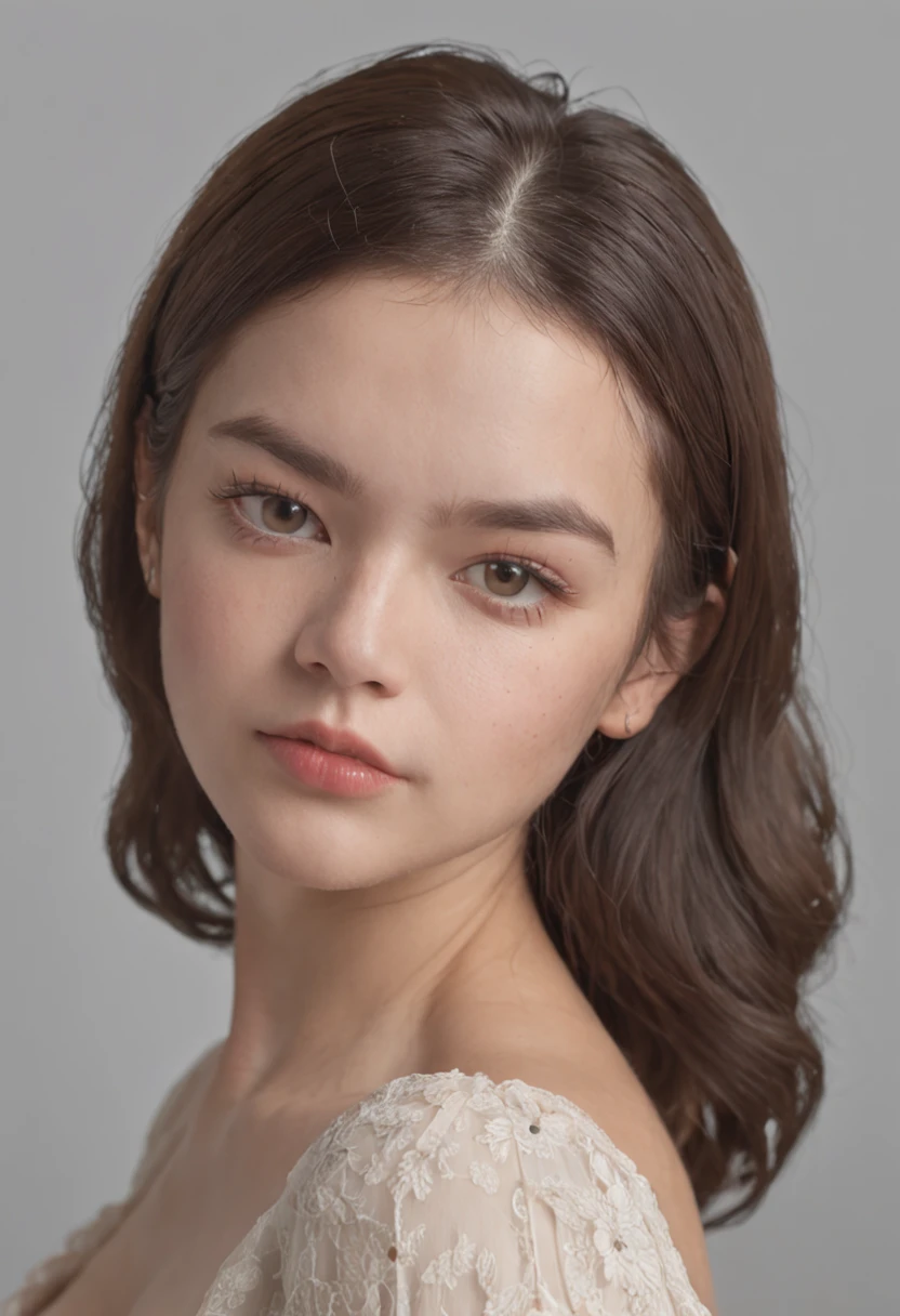 Colombian、drooing eyes、Short hairstyle、Little fat girl、Grumpy face