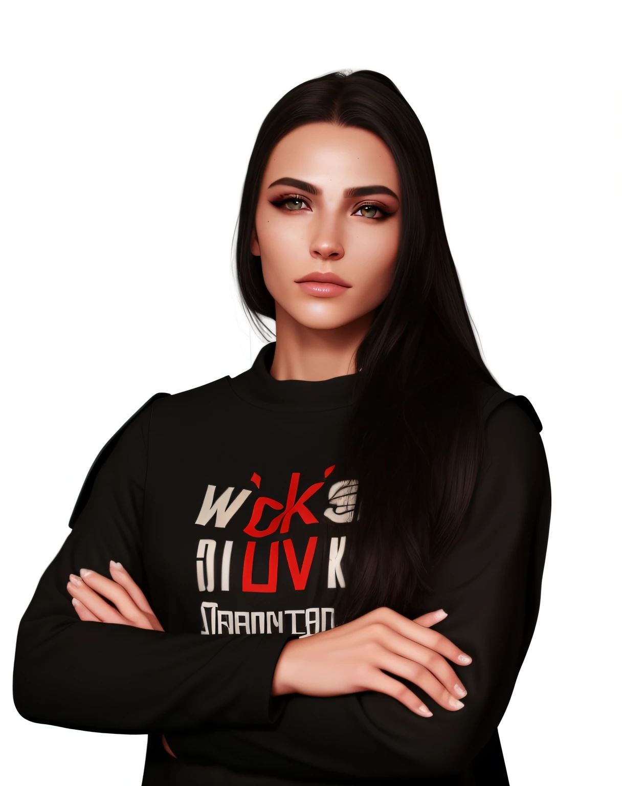 "Beautiful SKS warrior wearing Skyrim Dragon Scale Armor, rosto deslumbrante, olhos brilhantes, hiper-realista."