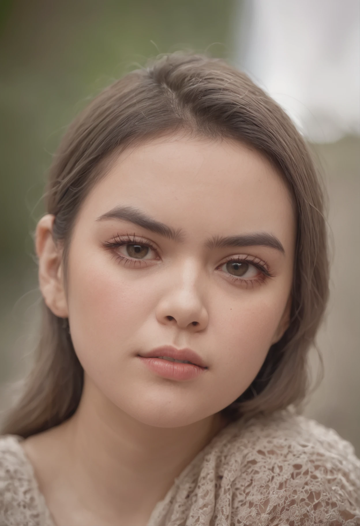 Colombian、drooing eyes、Short hairstyle、 fat girl、Grumpy face