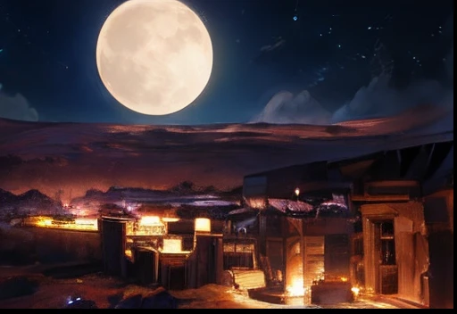 expansive landscape photograph , (a view from below that shows sky above and open field below), a girl standing on flower field looking up, (full moon:1.2), ( shooting stars:0.9), (nebula:1.3), distant mountain, tree BREAK
production art, (warm light source:1.2), (Firefly:1.2), lamp, lot of purple and orange, intricate details, volumetric lighting BREAK
(masterpiece:1.2), (best quality), 4k, ultra-detailed, (dynamic composition:1.4), highly detailed, colorful details,( iridescent colors:1.2), (glowing lighting, atmospheric lighting), dreamy, magical, (solo:1.2)