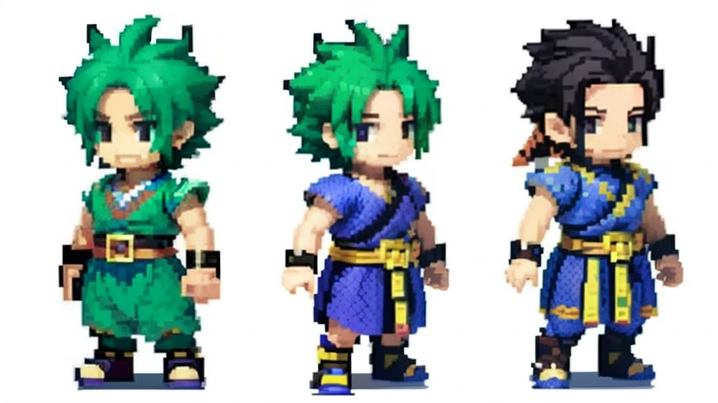 鸟山明风格，Flat pixel games《dragon quest》，Game monster design，（a Oriental Dragons：1.4），Full body like，16-bit pixels