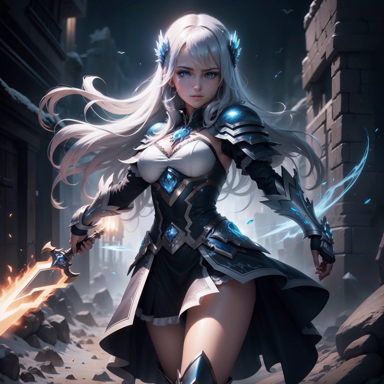 Highly detailed cryomancer in maximum high resolution quality