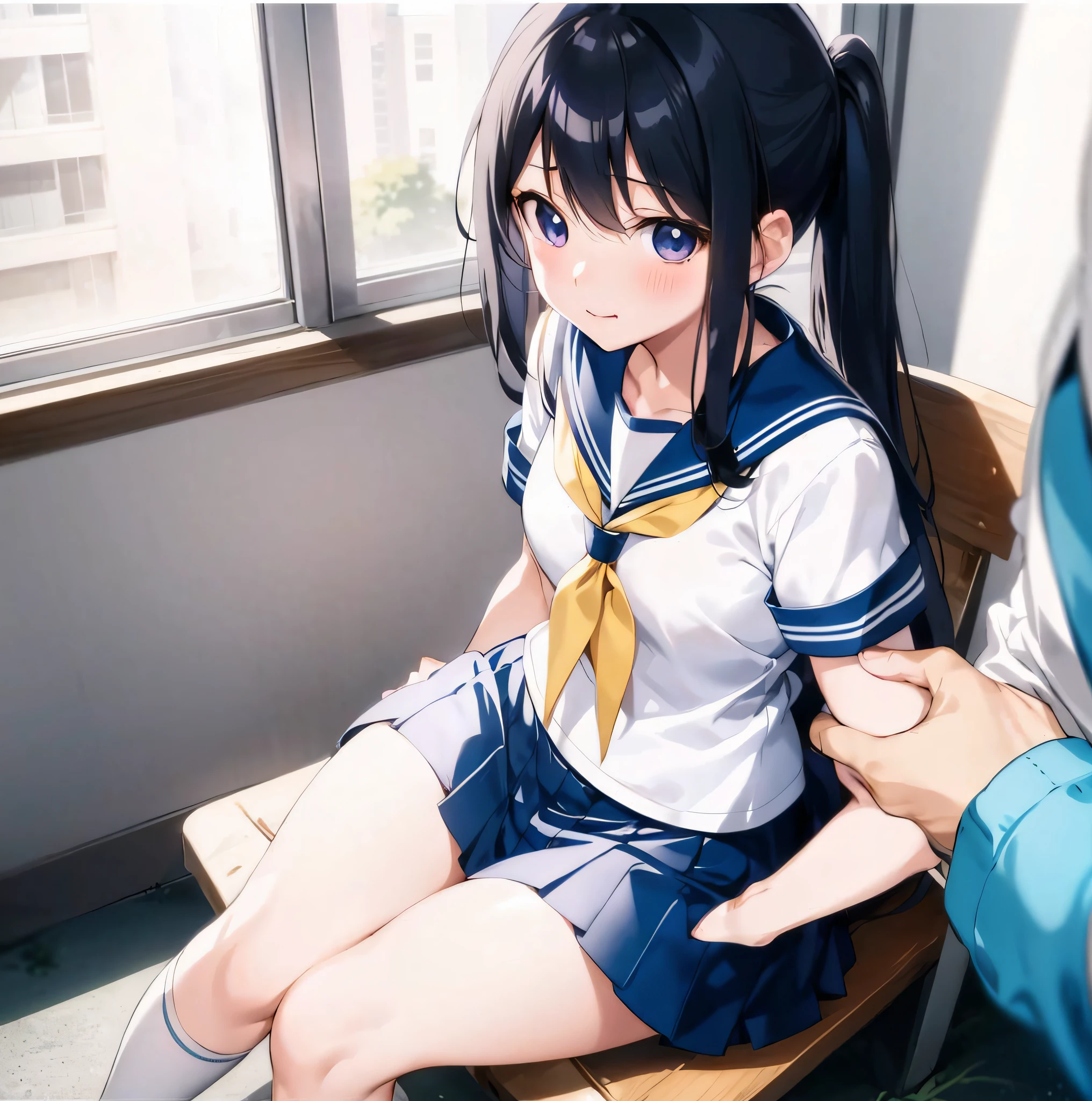 anime girl sitting on a bench with her legs crossed, a hyperrealistic schoolgirl, beautiful anime high school girl, a hyperrealistic schoolgirl, nagatoro, Realistic Schoolgirl, the anime girl is crouching, Anime Best Girl, Anime visuals of cute girls, Seductive Anime Girl, charming anime girls, photorealistic anime, Ecchi anime style, an anime girl