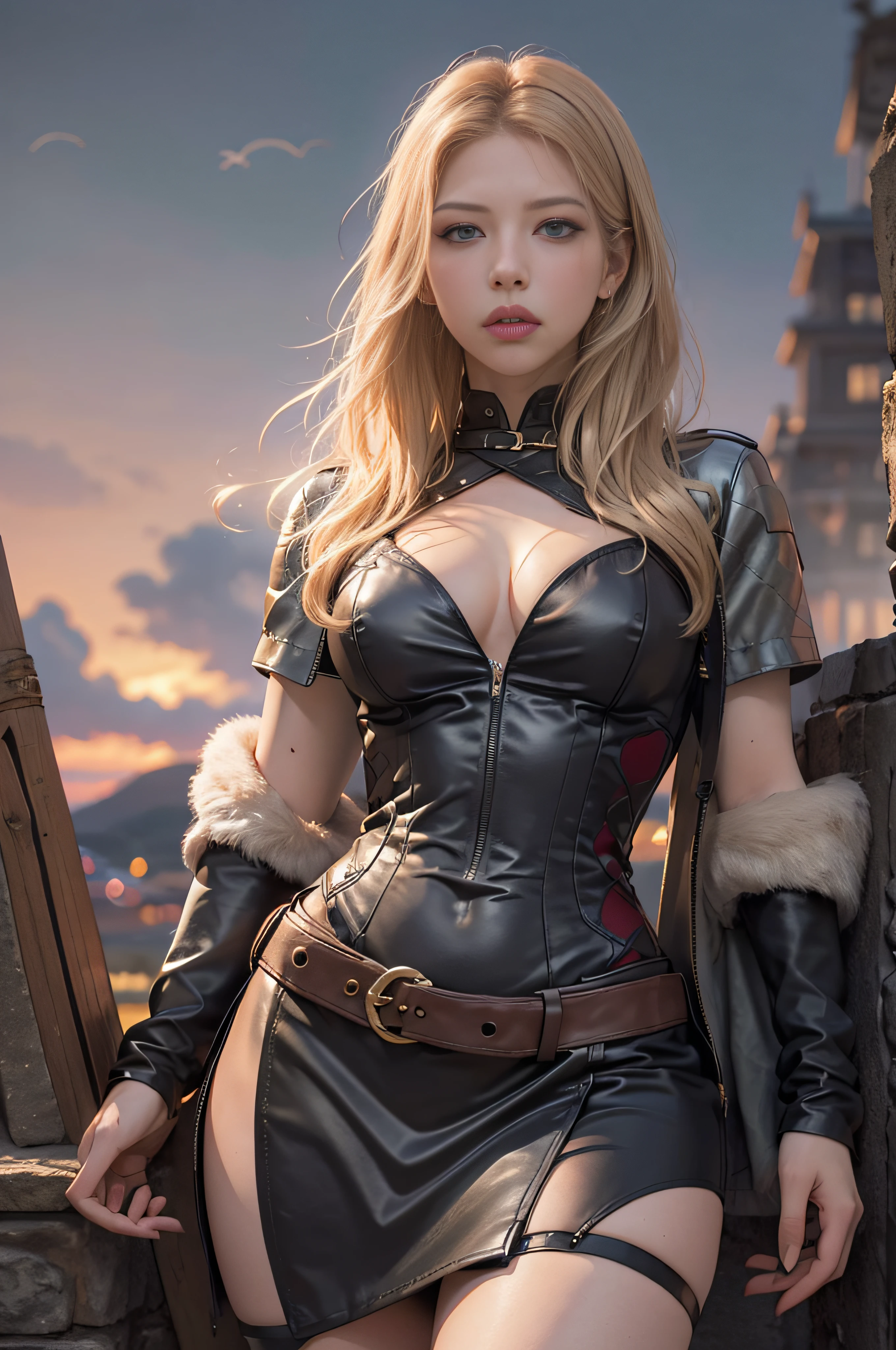 fotorrealista, ultra-high-resolution, (Tiro de encaje: 1.2), ((Katheryn Winnick: 1.3)\(Vikingos)\(Lagertha)), hiperdetallado, (musculosa), (Very defined toned physique), lindo, femenino, cuerpo detallado, (cara detallada: 1.1), (iris delineado), (lentes Hidrocor), (ojos perfectos), 4K, hermoso, (obra maestra: 1.2), (mejor calidad: 1.2), (una mujer hermosa), caderas anchas, muslos gruesos, (smal boobs: 1.2) y (small breasts: 1.2), ombligo que muestra, tacones altos, (She wears a gorgeous mini skirt)), ((Botas)), gargantilla, guarra, pose seductora, pechos alegres, thicc, (solo)