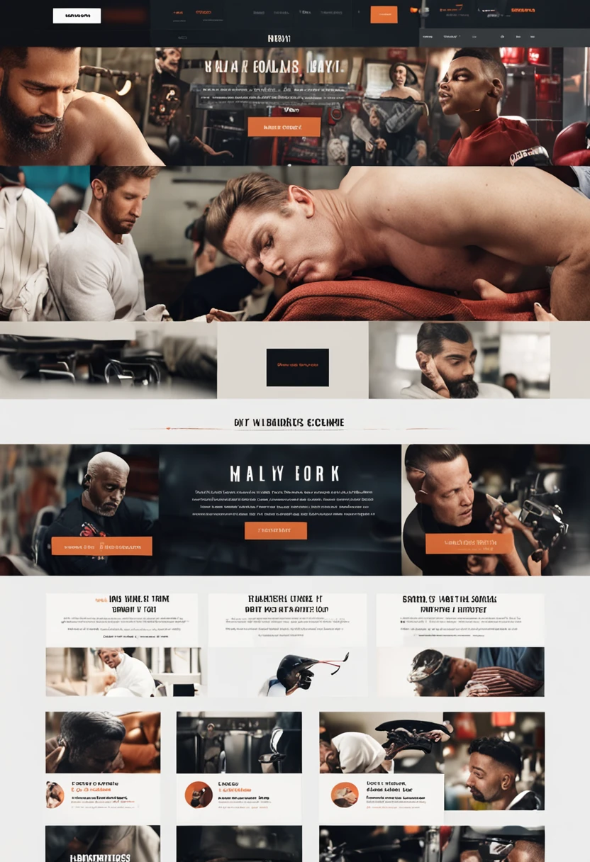 a theme for a barber booking website