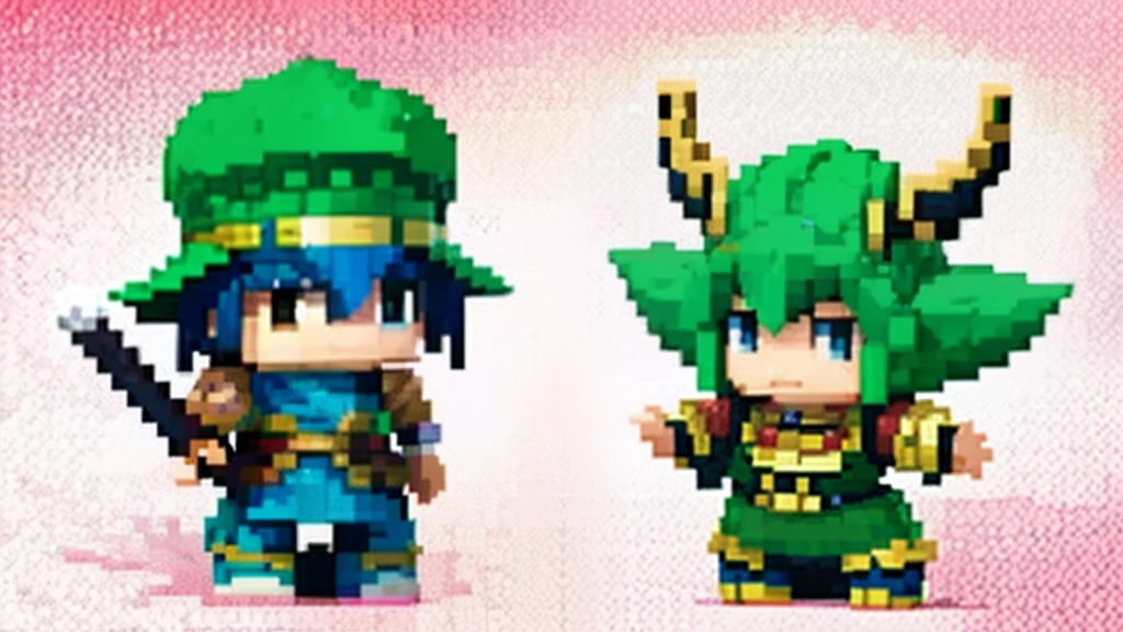 鸟山明风格,Flat pixel games《dragon quest》,Game monster design,(a Oriental Dragons:1.4),Full body like,16-bit pixels