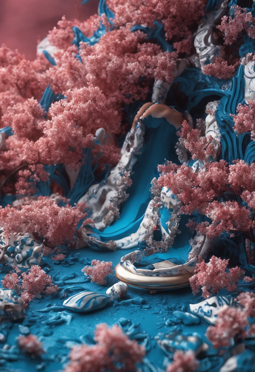 Blue and white porcelain style,hanfugirl