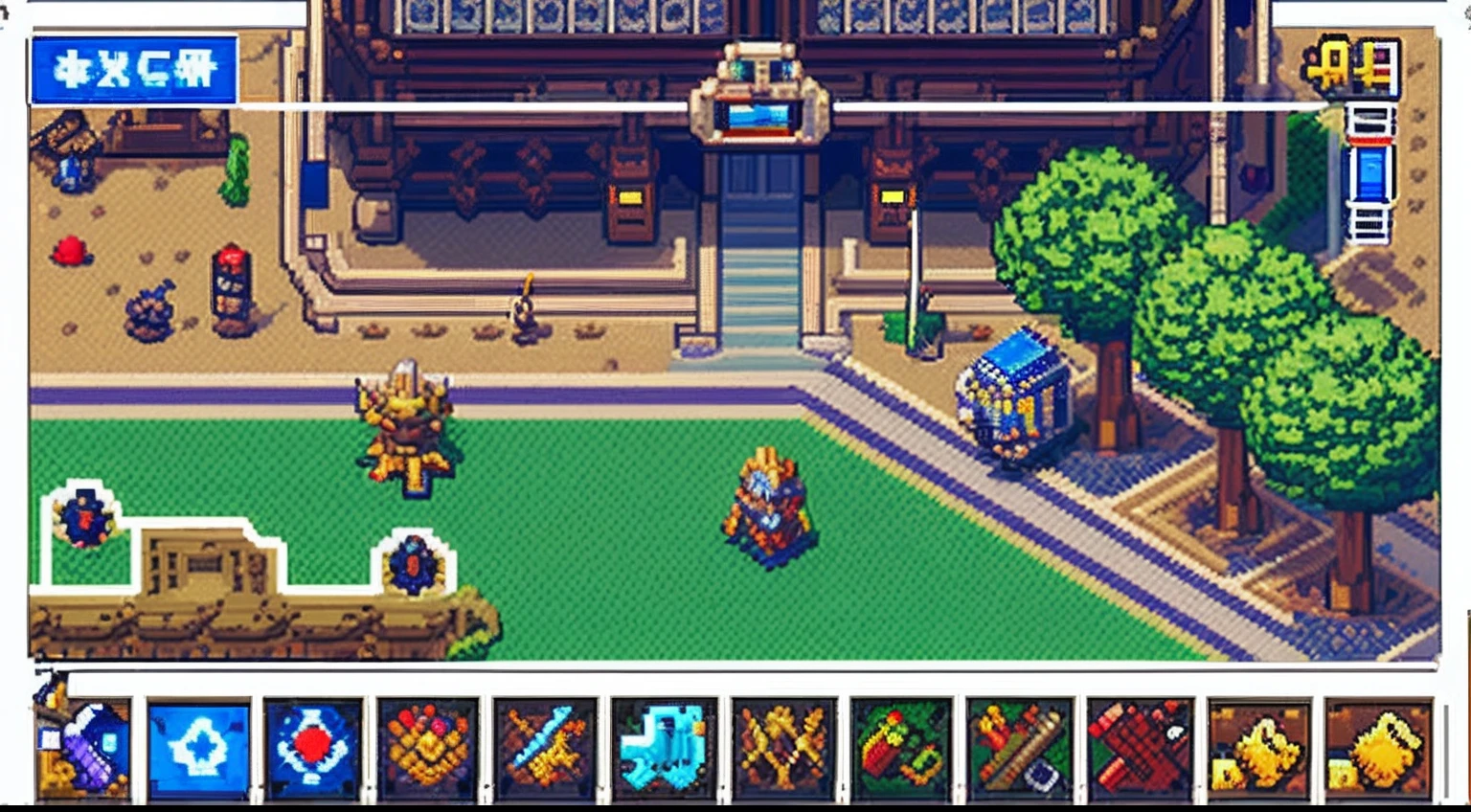 pixel game，character  design，super mecha，All kinds of artillery， Pixel art #pixelart