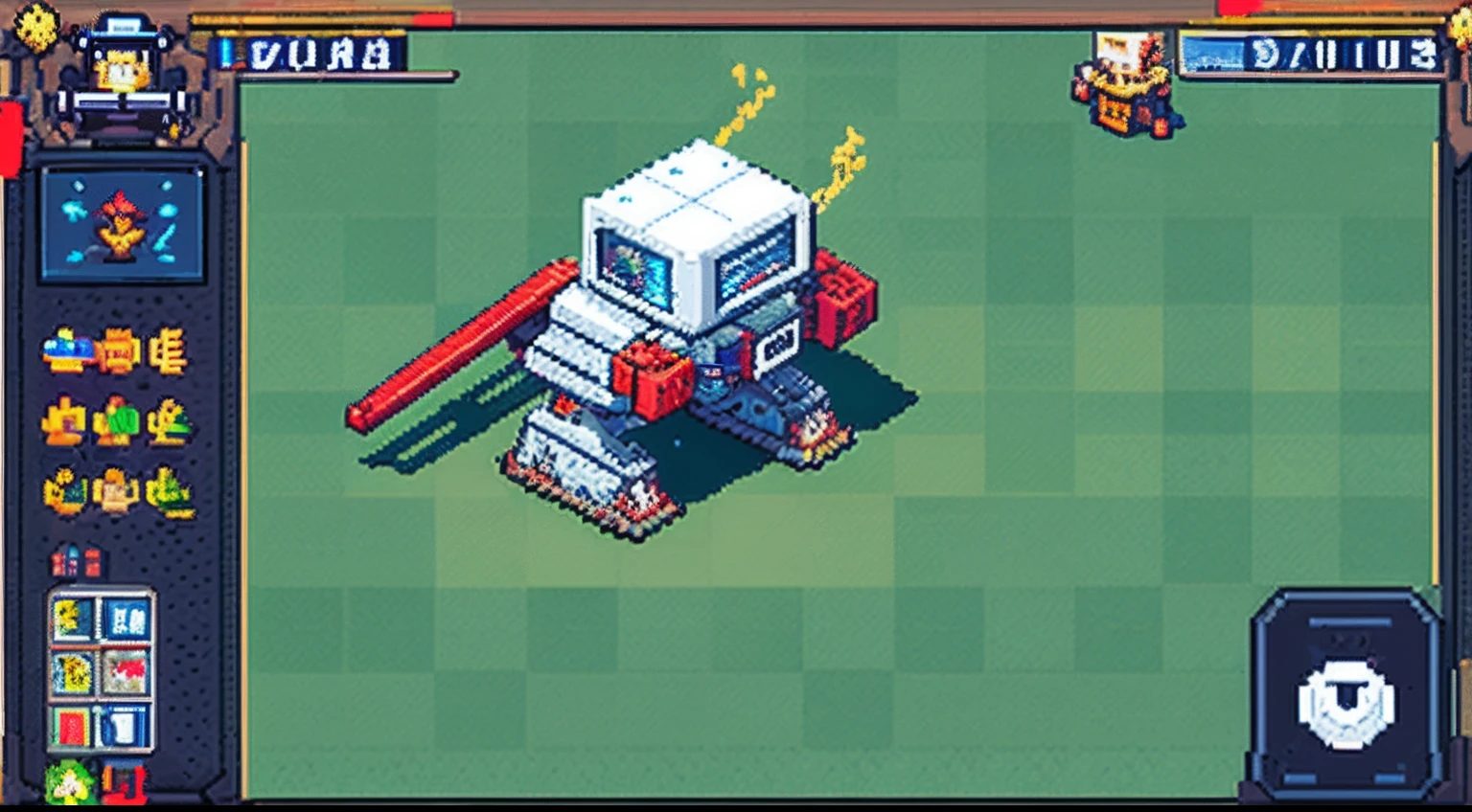 pixel game,character design,super mecha,All kinds of artillery, Pixel art #pixelart