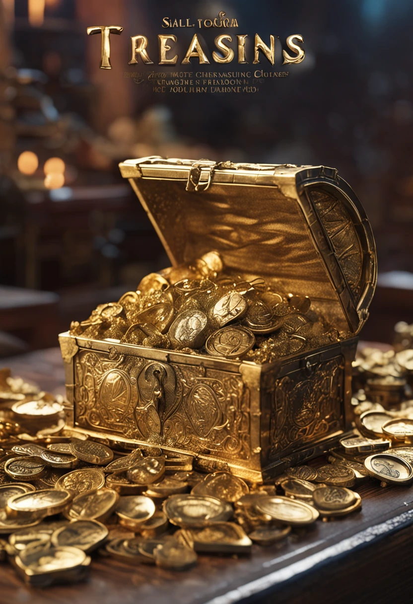 Small format、golds、treasures、treasure chests、Gold and silver treasures