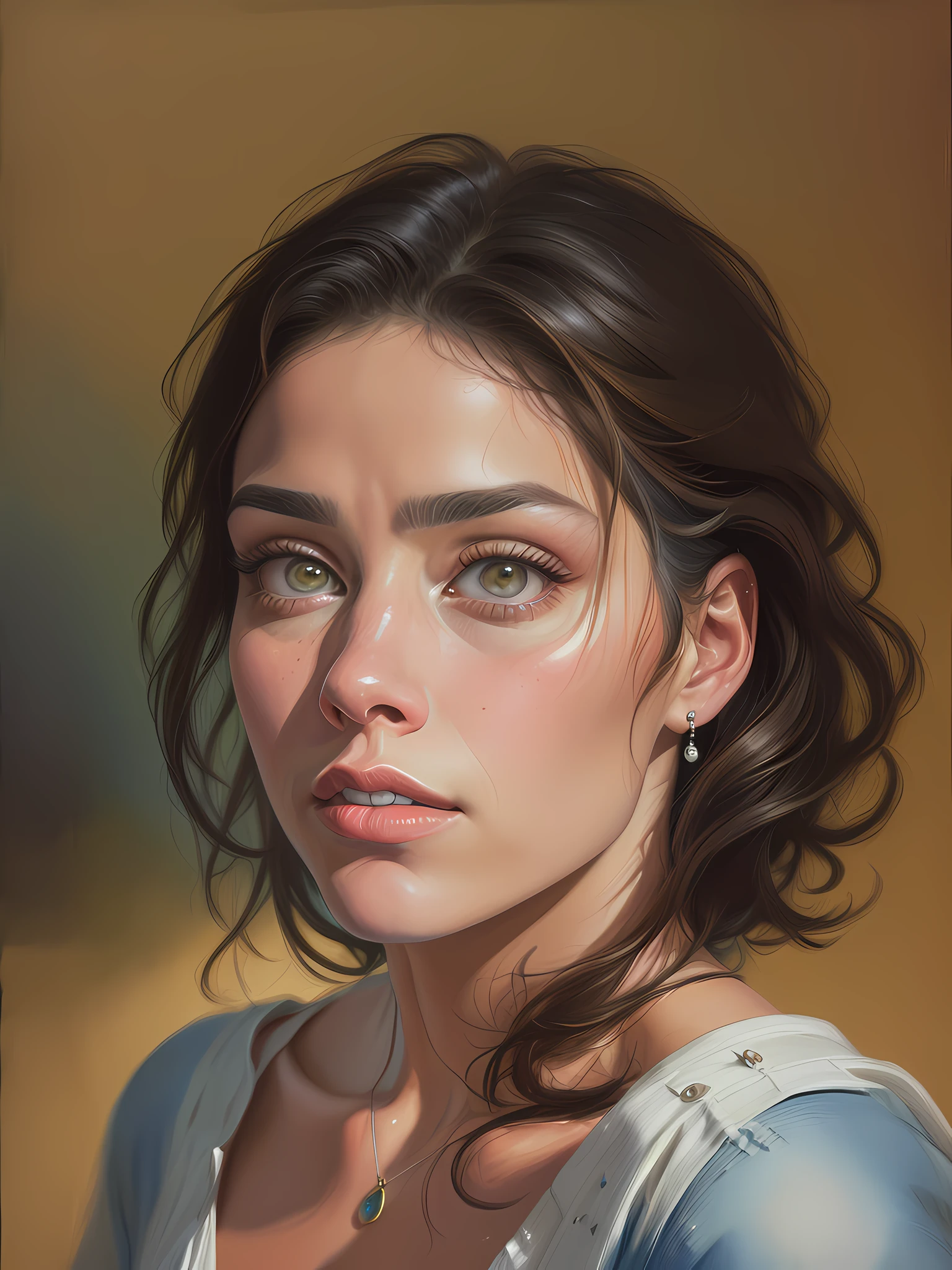 imagem arafed de uma mulher com um fundo colorido, pintura digital hiper-realista, Arte Digital. @mariomaniacdude, Retrato de Arte Digital, Arte digital realista 8k, #1 pintura digital de todos os tempos, # 1 pintura digital de todos os tempos, Pintura digital fotorrealista, Pintura digital realista, Arte digital hiperrealista, Arte digital fotorrealista, Retrato digital