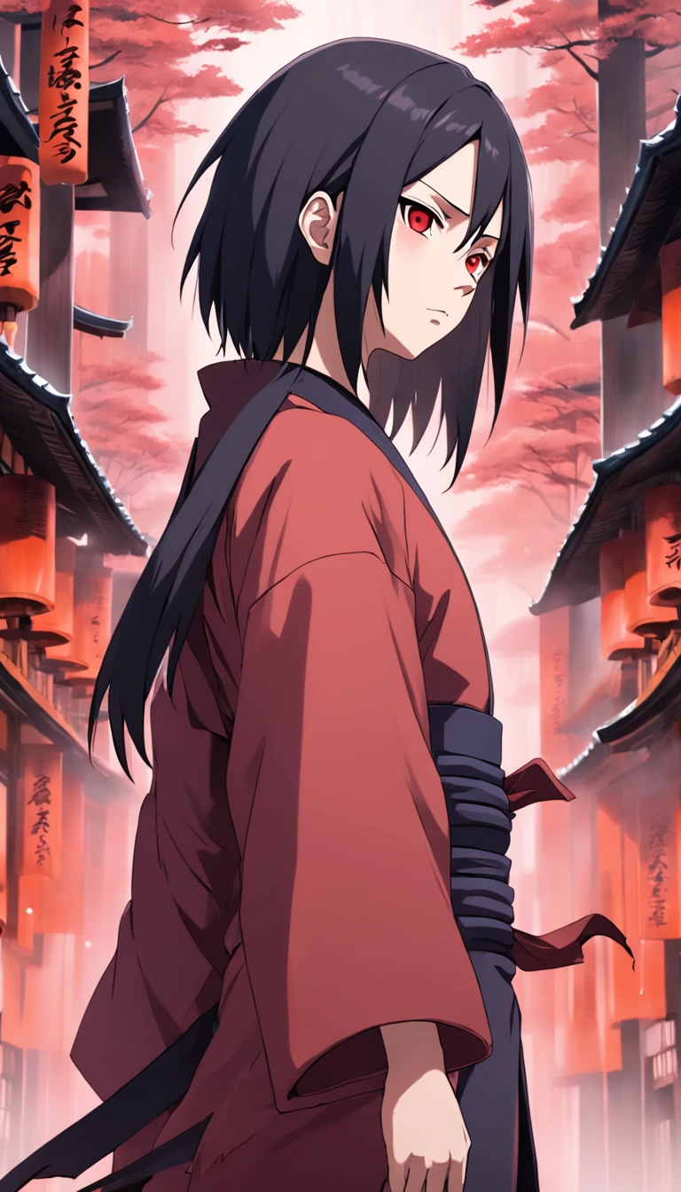 itachi anime character, susanno behind