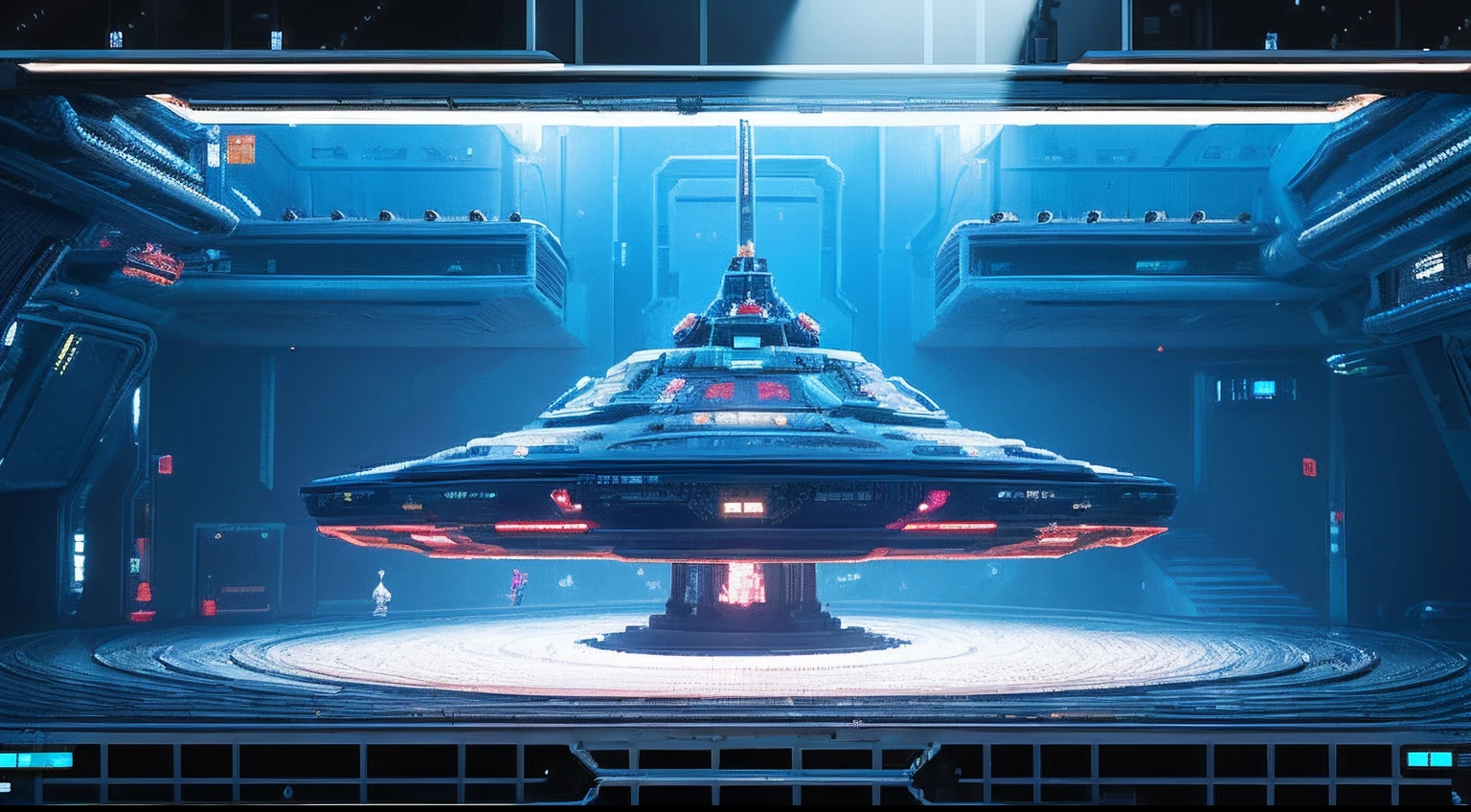 pixel game,scenography,Future sci-fi spaceship, Pixel art #pixelart